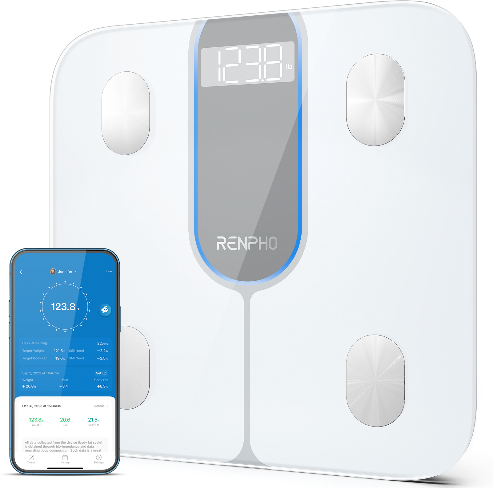 Renpho Körper-Analyse-Waage »Elis 1C Smart Body Scale A033« Smarte Körperan günstig online kaufen