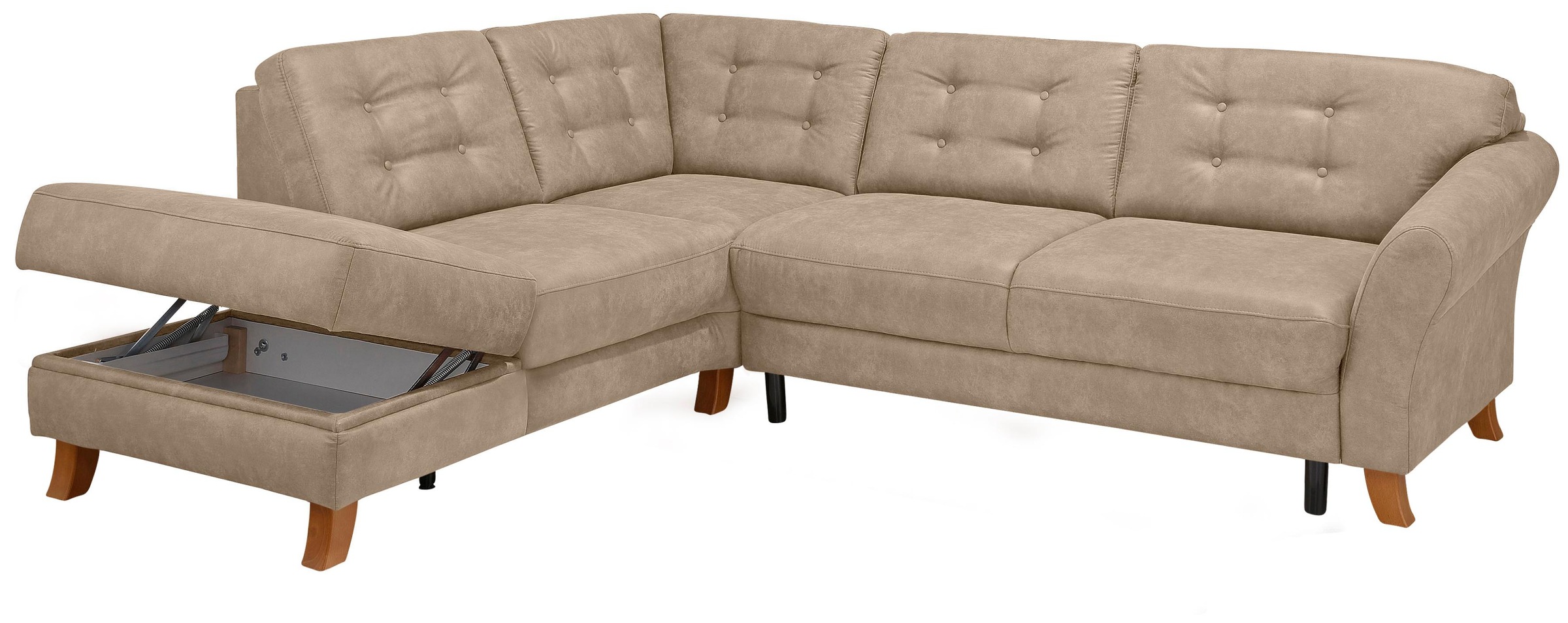 Home affaire Ecksofa »Trondheim L-Form«, mit Federkern