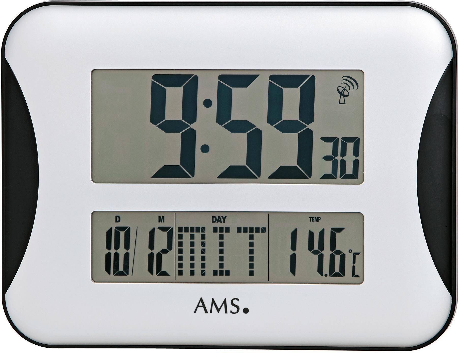 AMS Funkwanduhr »F5894«, Quarzuhr,mit Alarm,Datum,Wohnzimmer,Esszimmer,Küche,Büro, Flur