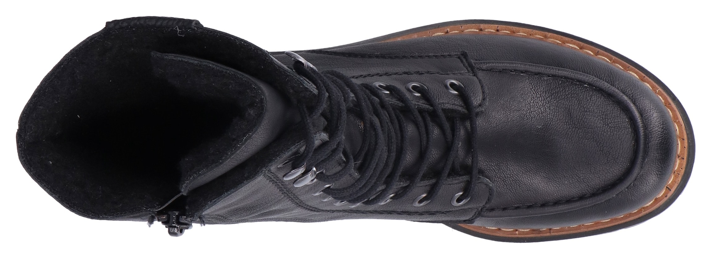 Rieker Winterstiefelette, Blockabsatz, Schnürstiefelette, Schnürboots mit Warmfiutter