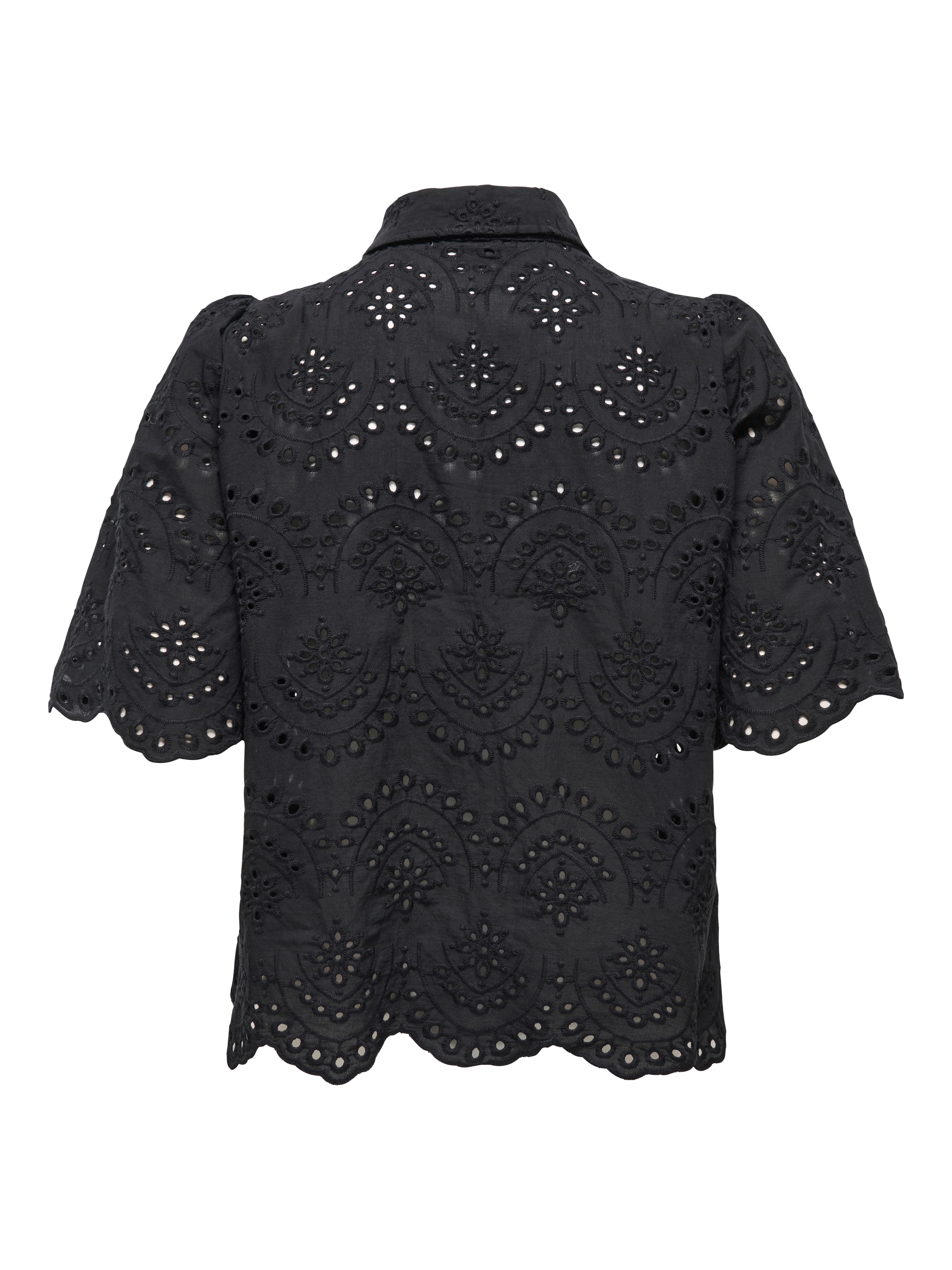 ONLY Spitzenbluse »ONLVALAIS S/S SHIRT WVN NOOS« Baumwolle, loose fit
