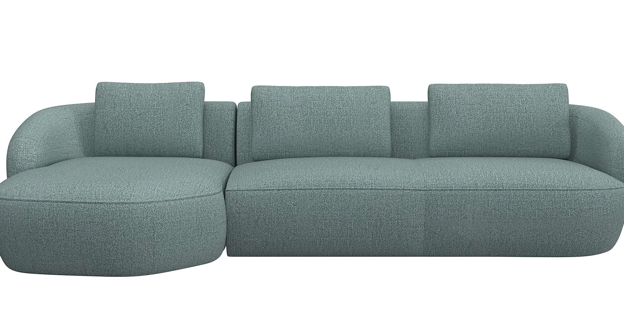 FLEXLUX Wohnlandschaft »Torino, rund, L-Form, Sofa-Ecke mit Recamiere, Long günstig online kaufen