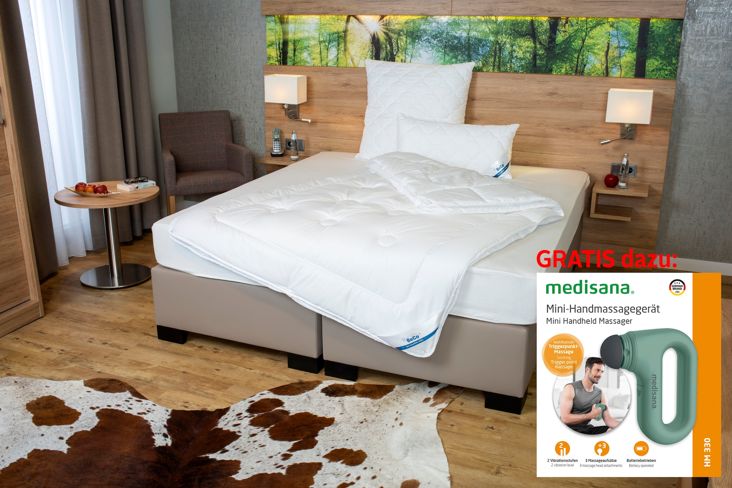 Beco Microfaserbettdecke »Bettdecke Royal Soft Duo, Bettdecken für Sommer und Winter, Decke«, 4-Jahreszeiten, Füllung Polyester, Bezug Microfaser, (1 St.), Bettdecke 135x200 cm, 155x220 cm, exzellente Klimaeigenschaften