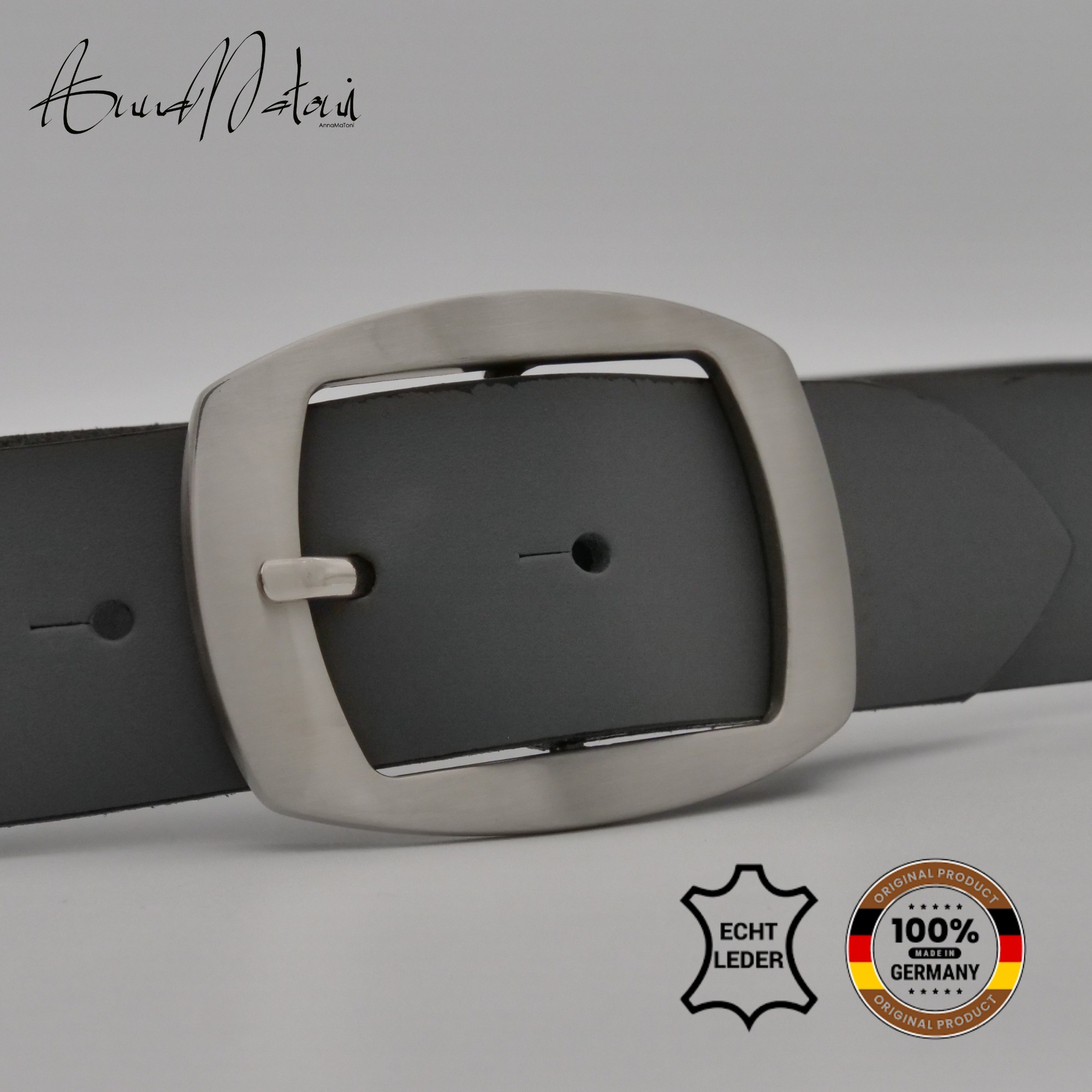 AnnaMatoni Ledergürtel »AnnaMatoni Damen Ledergürtel Basic Gürtel 3cm breit echt Leder«