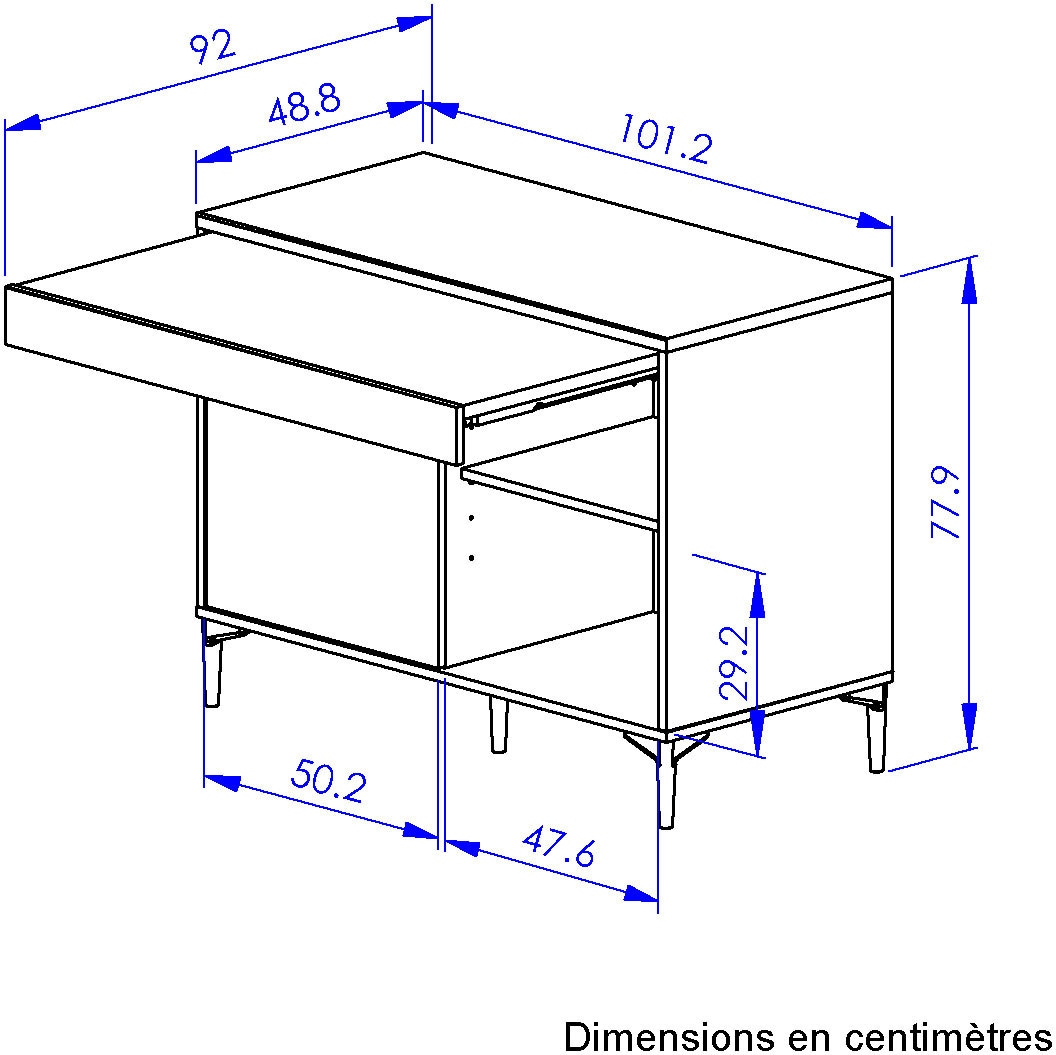 Gami Kommode »BEAM« funktionell, mit integriertem Schreibtisch