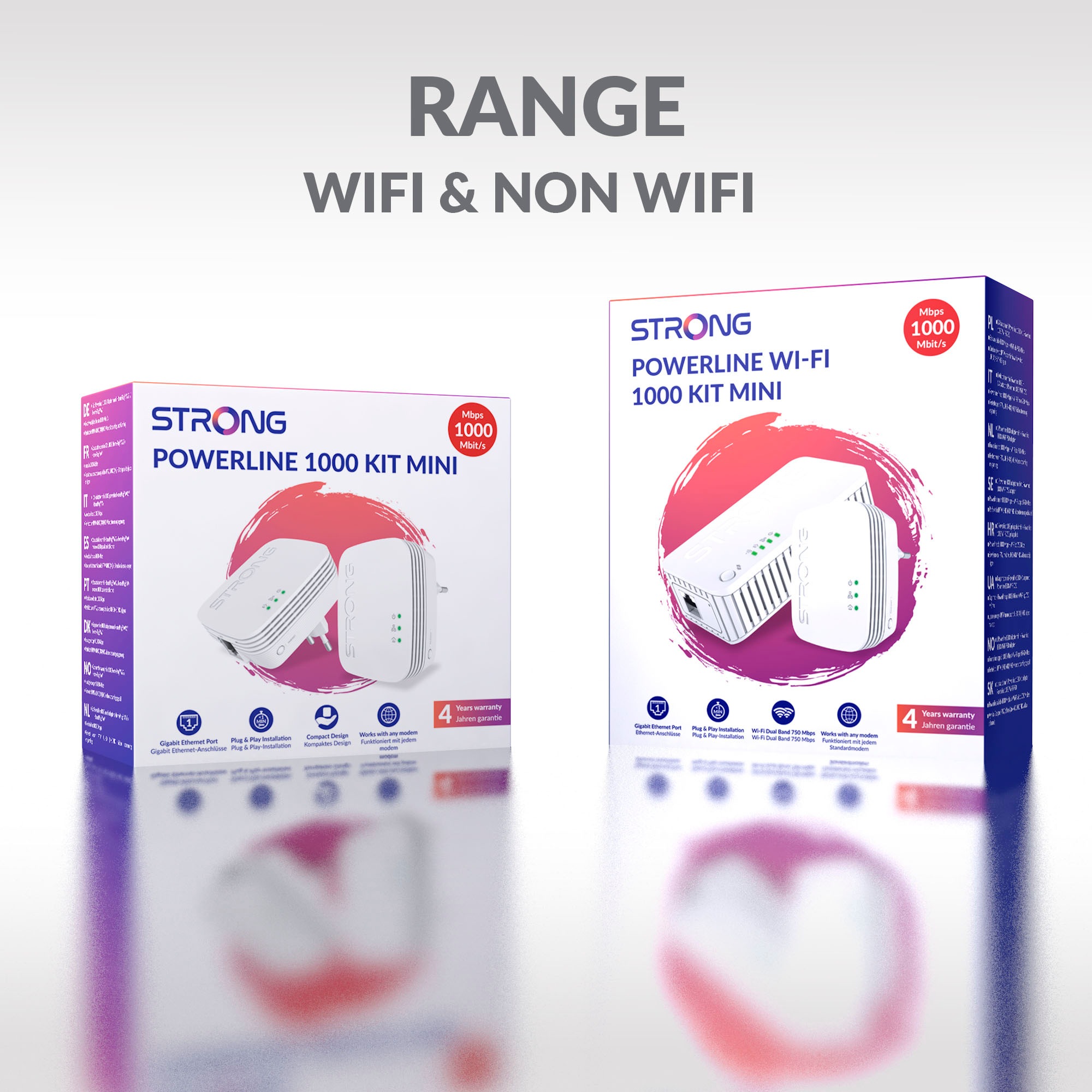 Strong Reichweitenverstärker »Powerline MINI 1000 Mbit/s Set (3 Einheiten)«
