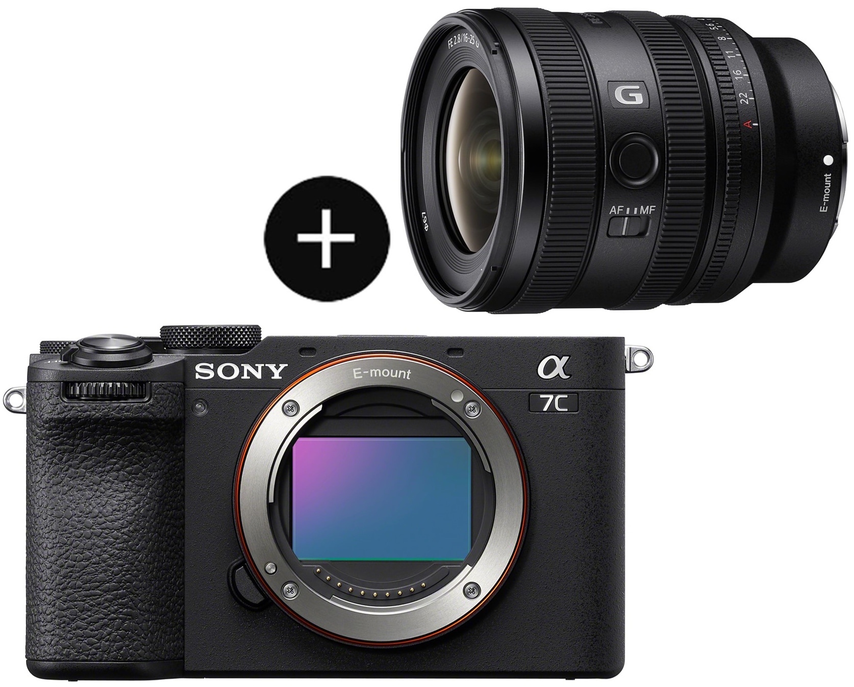 Sony Systemkamera »ILCE7CM2B + SEL1625G Objektiv« SEL1625G , 33 , 2 fach fach x opt. Zoom , Bluetooth | WLAN , inkl. KI-Autofokus, 10 B/s Serienaufnahmen, 4K Zeitlupe