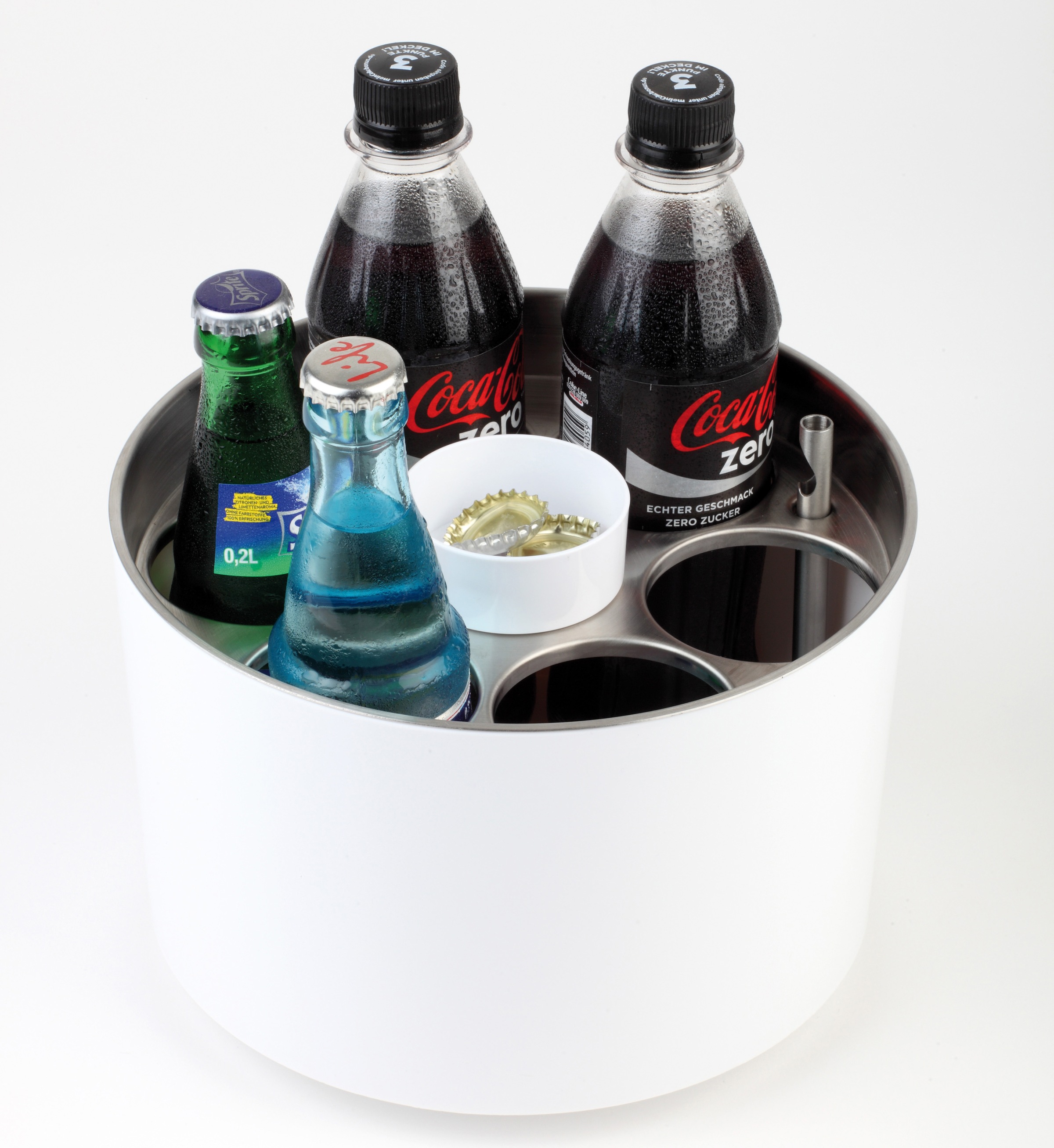 APS Outdoor-Flaschenkühler, (Flaschenkühler-Kühlakku-Flaschenöffner-Kronkorkenschale), inkl. Kühlakku, Flaschenöffner, Kronkorkenschale