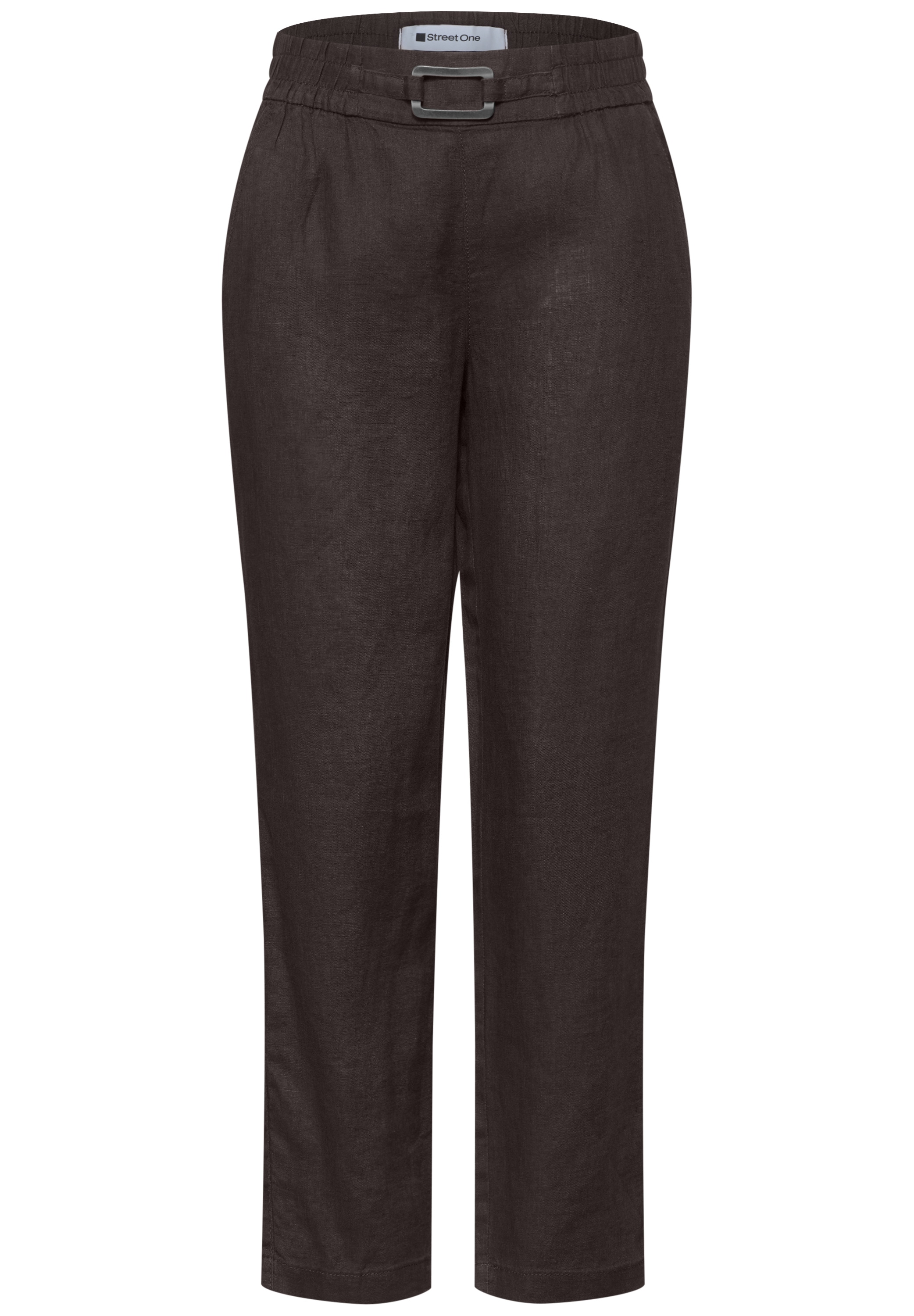 STREET ONE Leinenhose »Style Bonny«  Slim Leg Hose aus Leinen mit Schnalle