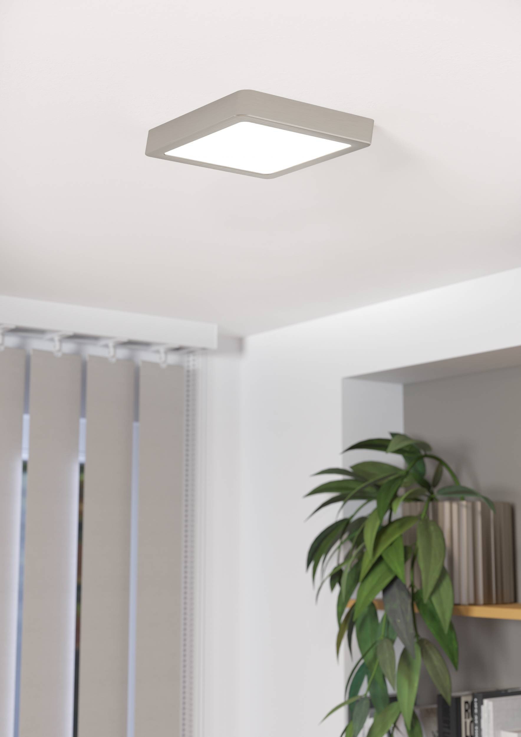 EGLO Aufbauleuchte »Fueva 5 Deckenleuchte, Stahl und Kunststoff, Wohnzimmerlampe, Lampe« LED-Modul 1 Stk. Neutralweiß Aufbauleuchte, Deckenlampe in Nickel-Matt, Weiß, LED Aufbaulampe