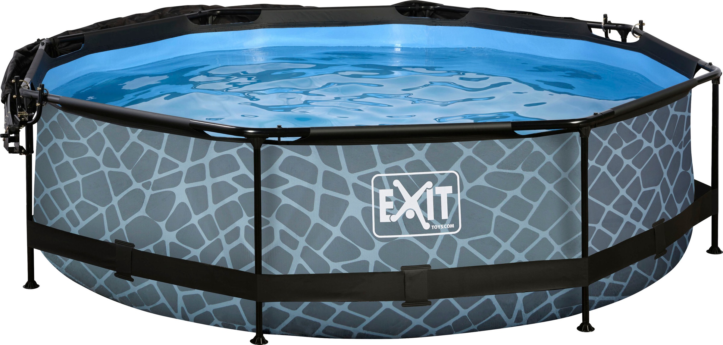 EXIT Framepool »inkl. Sonnensegel«, (Set, 4 tlg.), ØxH: 300x76 cm, mit Kartuschenfilterpumpe und Sonnensegel