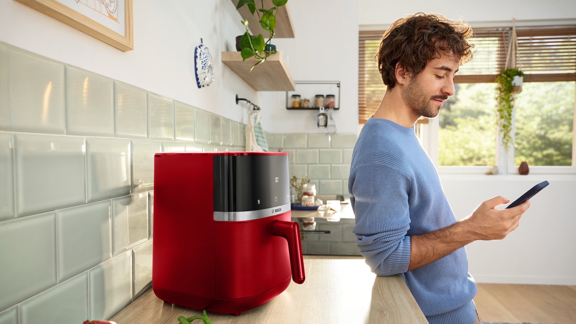 BOSCH Heißluftfritteuse »Air Fryer Serie 4, MAF462B0, 6,1l, 2 Heizelemente, 7 Programme« 2050 W Auftaufunktion, Korb/Gitter spülm.geeignet,