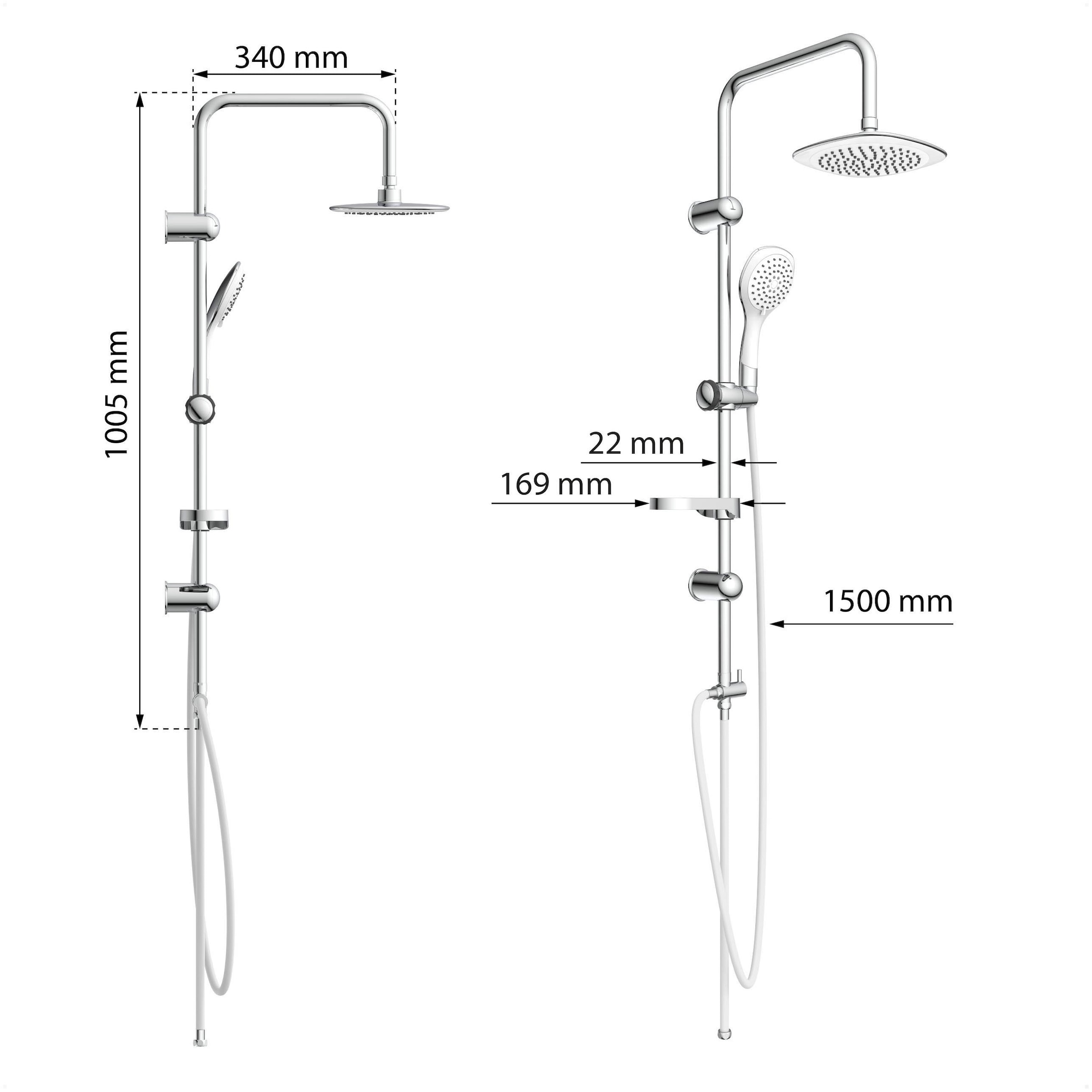 Eisl Brausegarnitur »DUSCHTRAUM« 3-fach verstellbare Wellness Handbrause mit Antikalk-Noppen