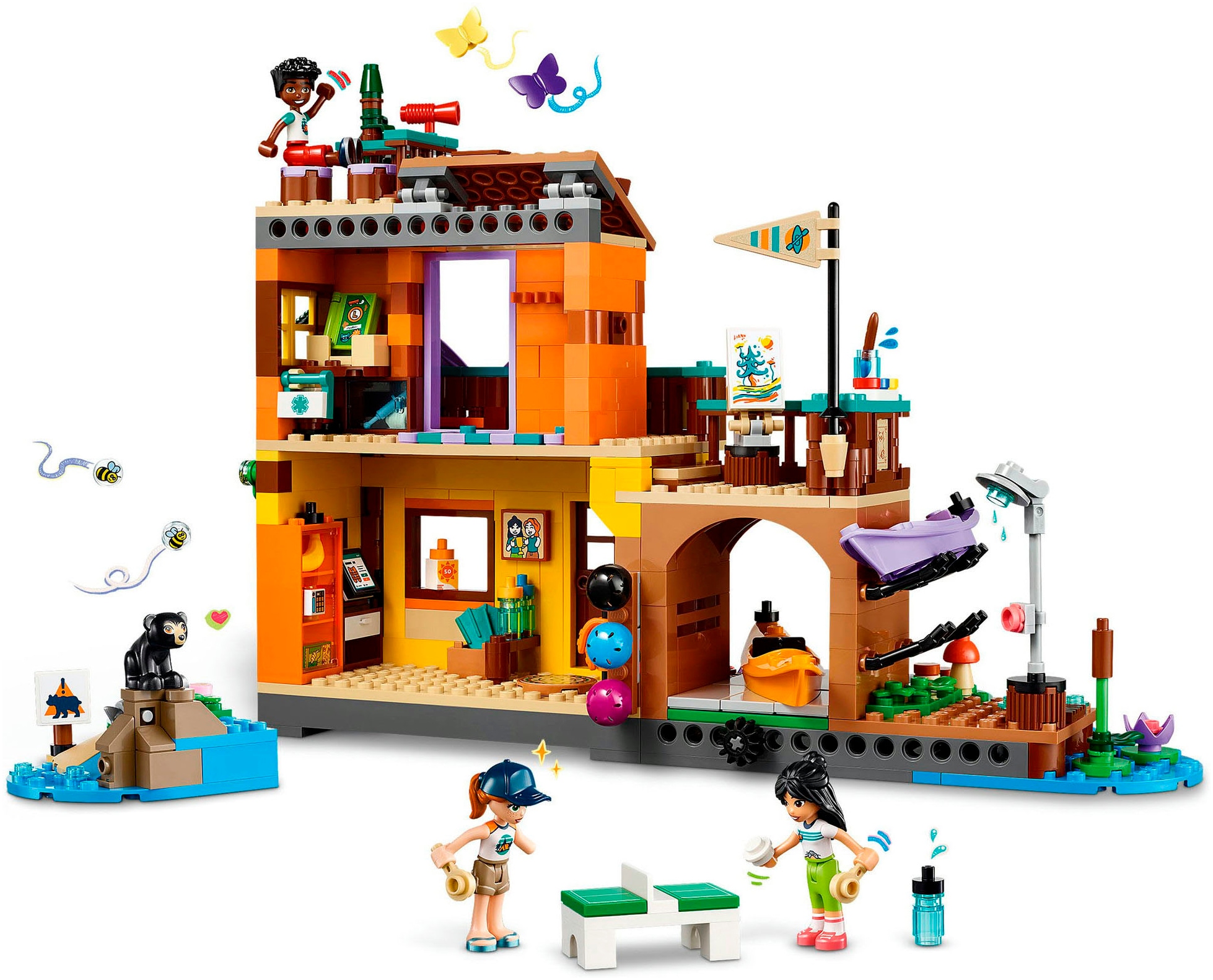 LEGO® Konstruktionsspielsteine »Abenteuercamp mit Kayak (42626), LEGO Friends«, (628 St.), Made in Europe