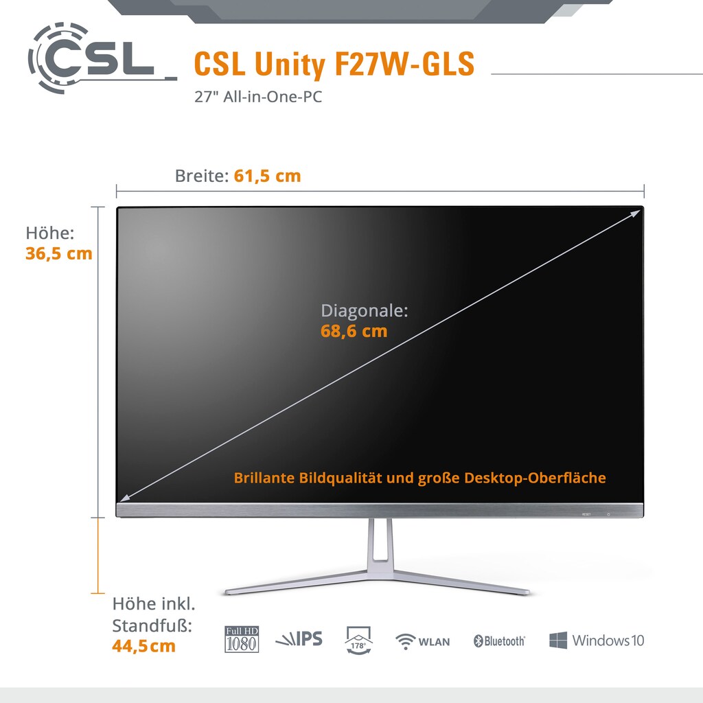 CSL All-in-One PC »Unity F27-GLS Win 11«