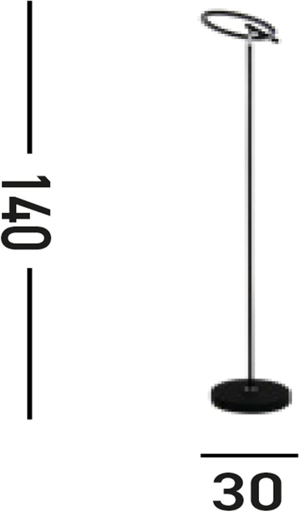 Searchlight Stehlampe »Space LED Floor Lamp, Black Metal« LED-Modul 1 Stk. Warmweiß