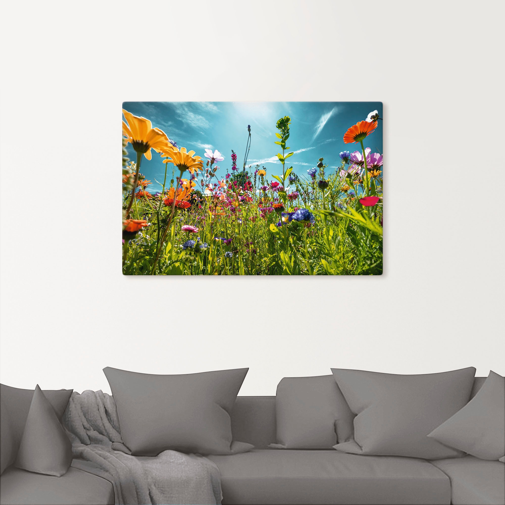 Artland Wandbild "Buntes Blumenfeld", Blumenwiese, (1 St.), als Alubild, Ou günstig online kaufen