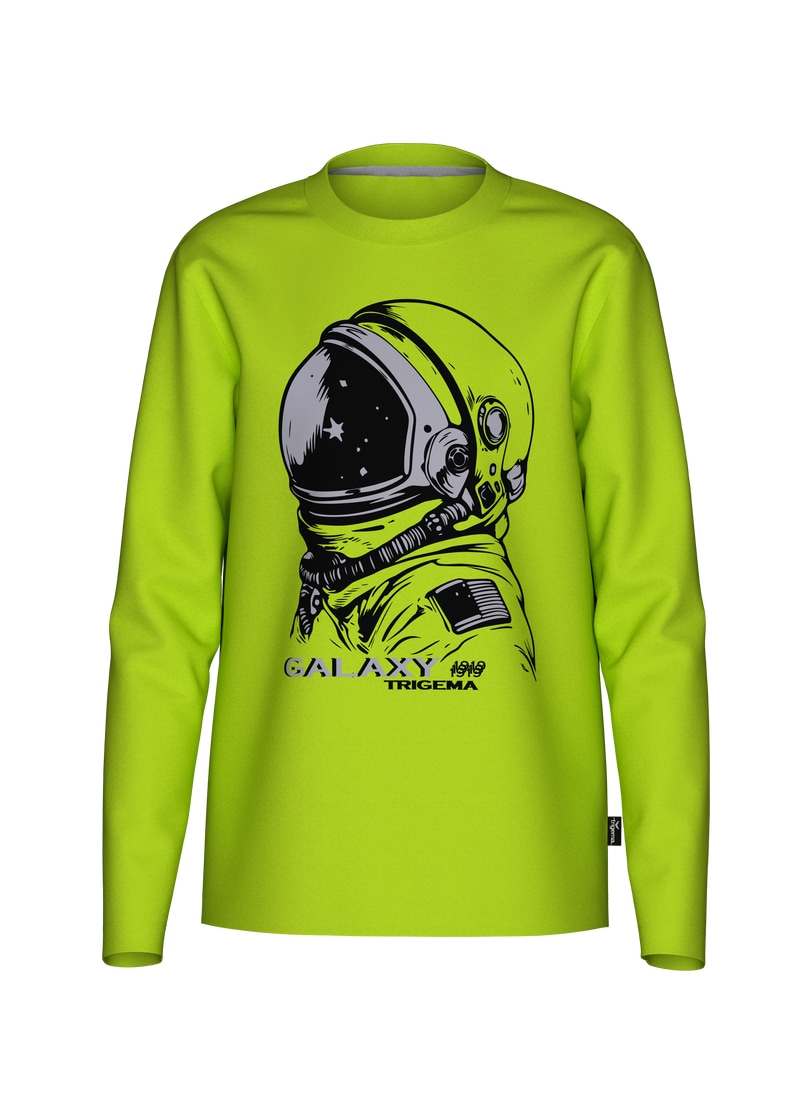 Trigema Longsleeve »TRIGEMA Langarmshirt mit großem Astronauten-Print« 1 Stk.