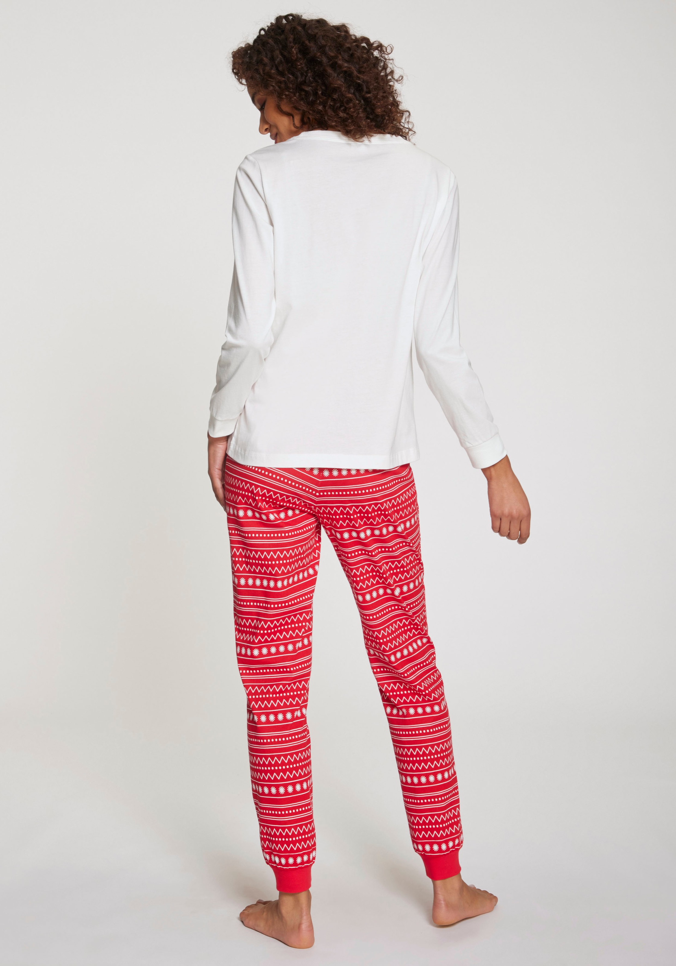 LASCANA Pyjama, (Set, 2 tlg.), mit süßem Dackel-Motiv