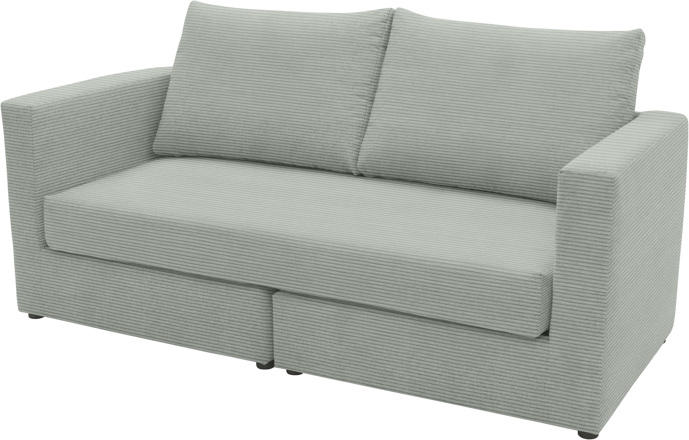 DOMO collection 2-Sitzer »800015 B/T/H: 178/80/90 cm«, Sitzfläche mit Federkern, inkl. 2 Rückenkissen