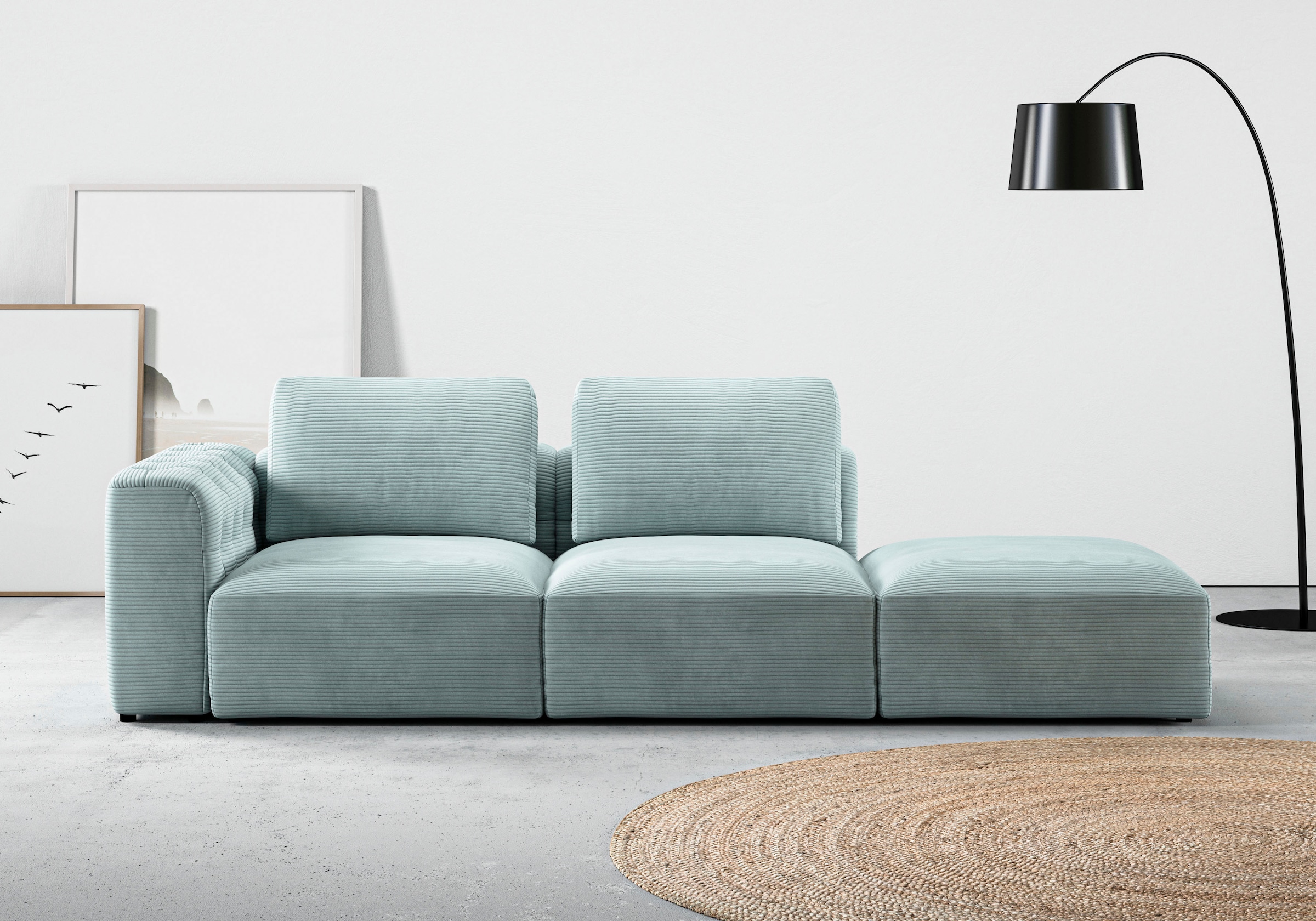 Home affaire Chaiselongue »Cushid« Modul-Sofa, bestehend aus 2-Sitzer und H günstig online kaufen