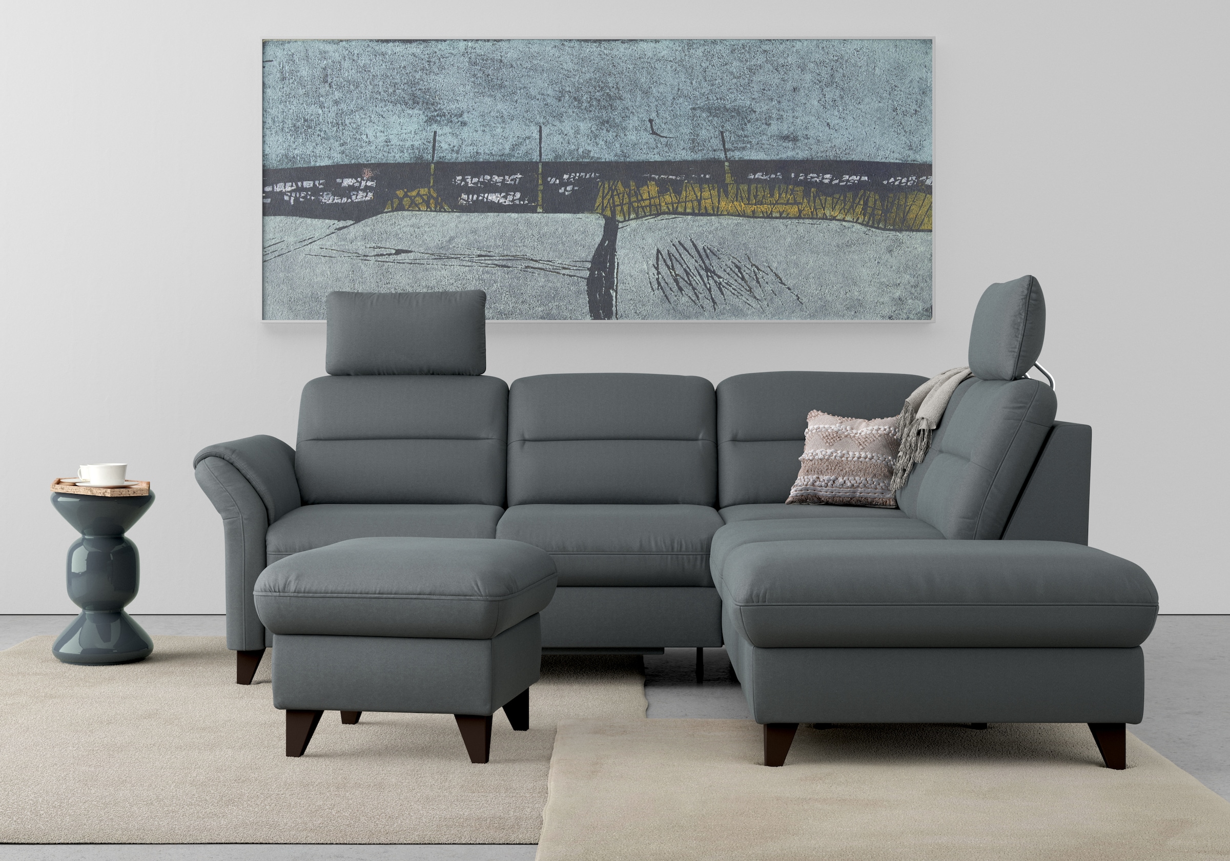 sit&more Ecksofa »Mellum L-Form«, Federkern, wahlweise mit Bettfunktion, St günstig online kaufen