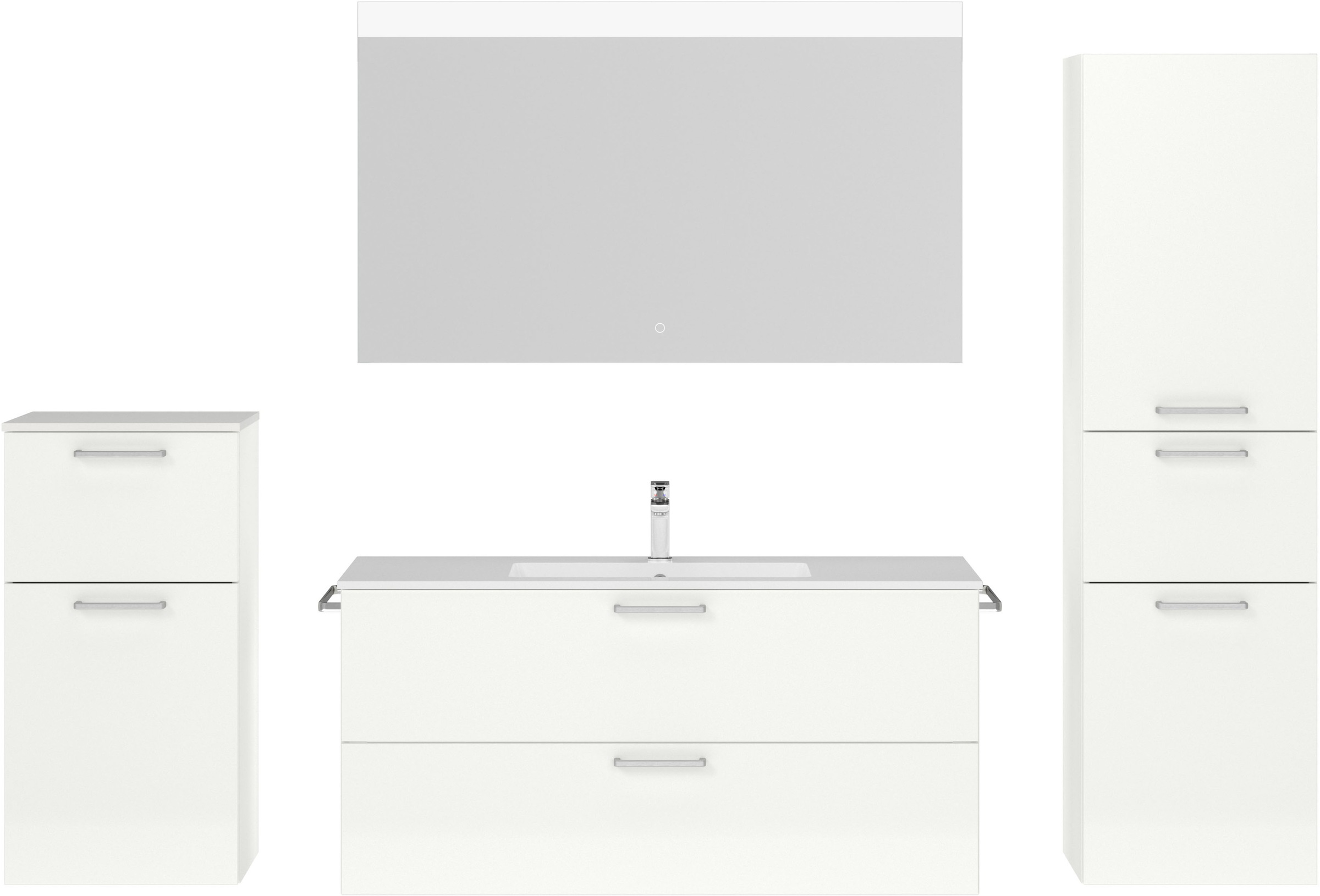 nobilia® Badmöbel-Set »Tolvina« vormontiert, mit Soft-Close, 4 Stk. tlg. günstig online kaufen