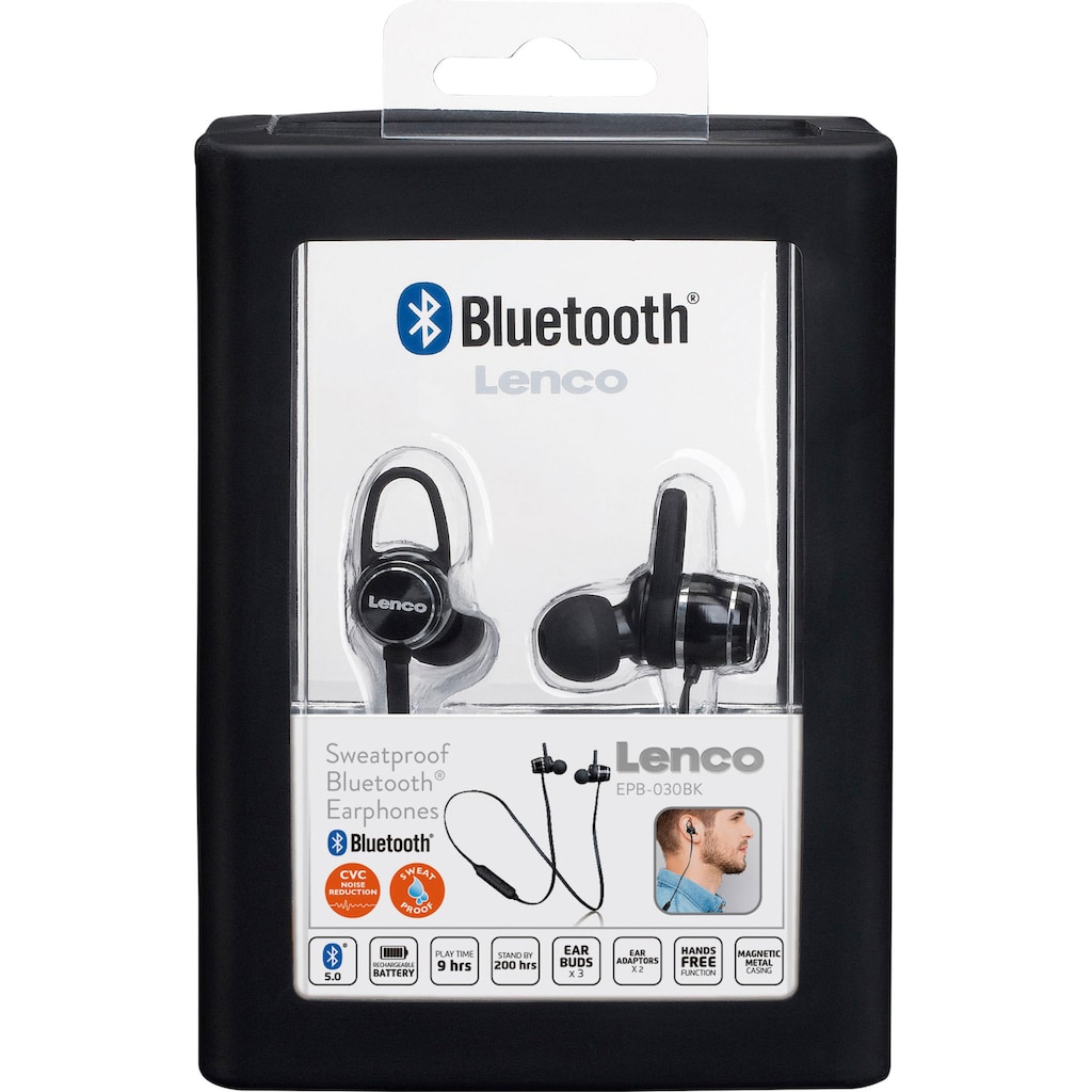 Lenco Bluetooth-Kopfhörer »EPB-030«, Bluetooth, Freisprechfunktion