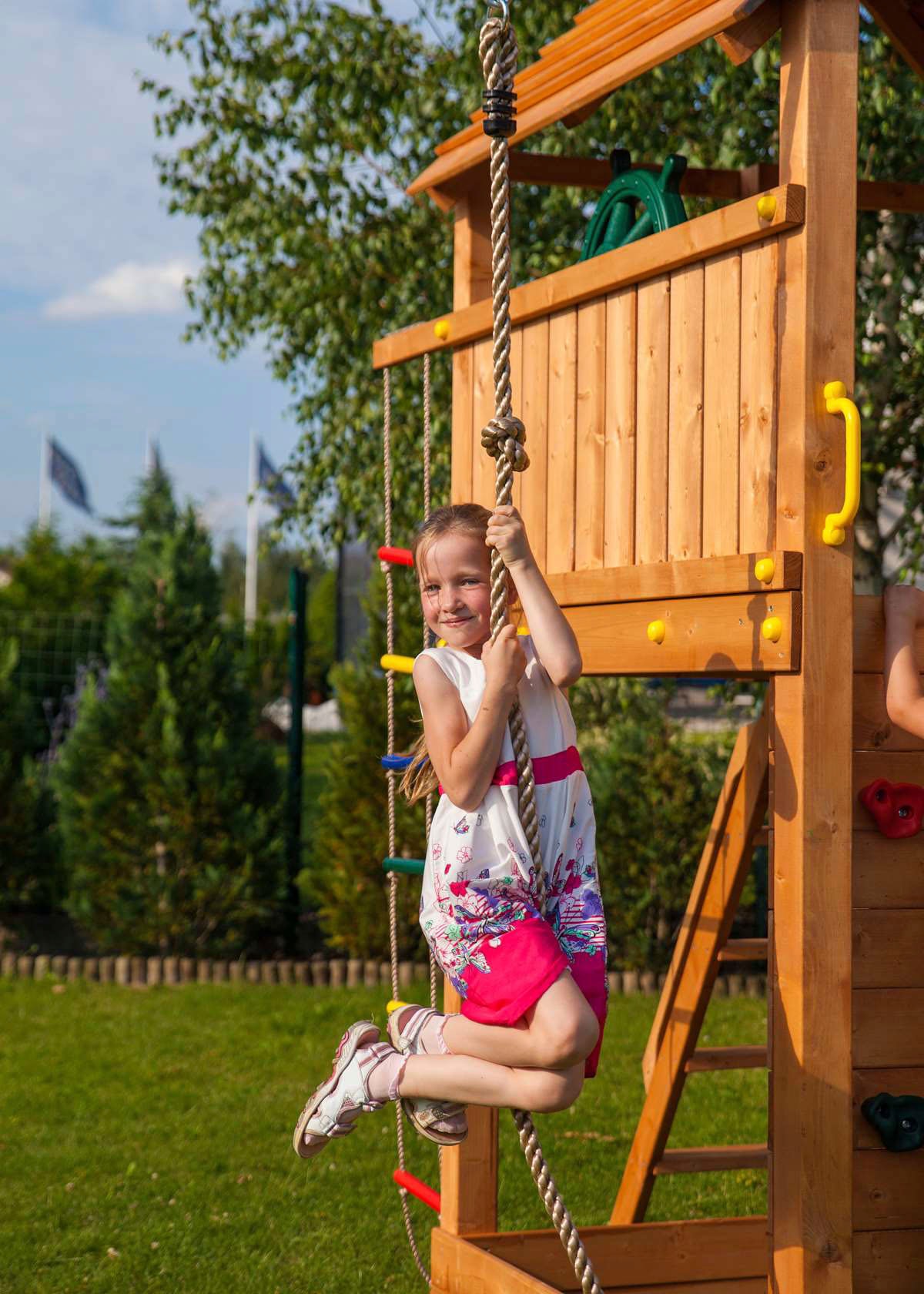 FUNGOO Spielturm »MAXI SET FUN GYM«, mit Schaukel & Rutsche, Klettererweiterung, Sandkasten