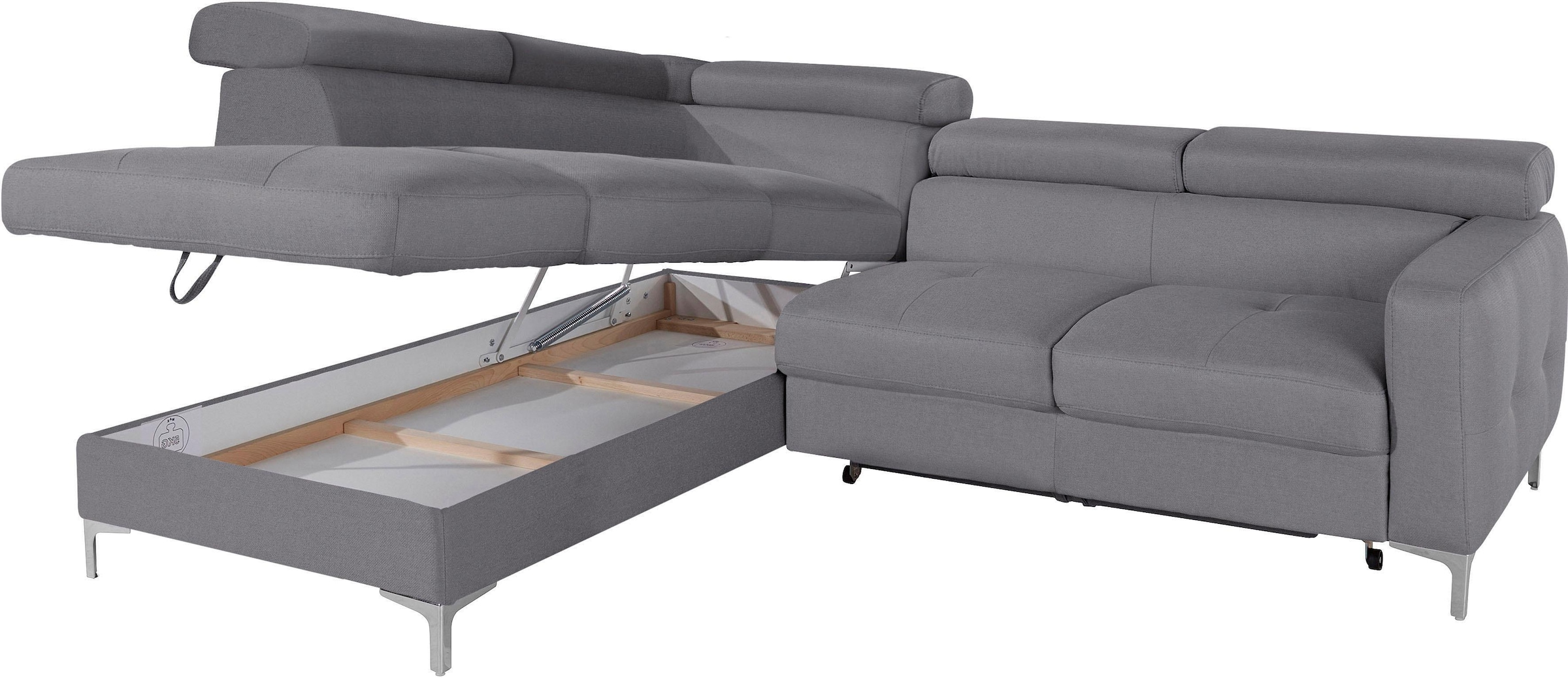 COTTA Ecksofa »Sammy L-Form«, mit Kopfteilverstellung, wahlweise mit Bettfunktion & Bettkasten