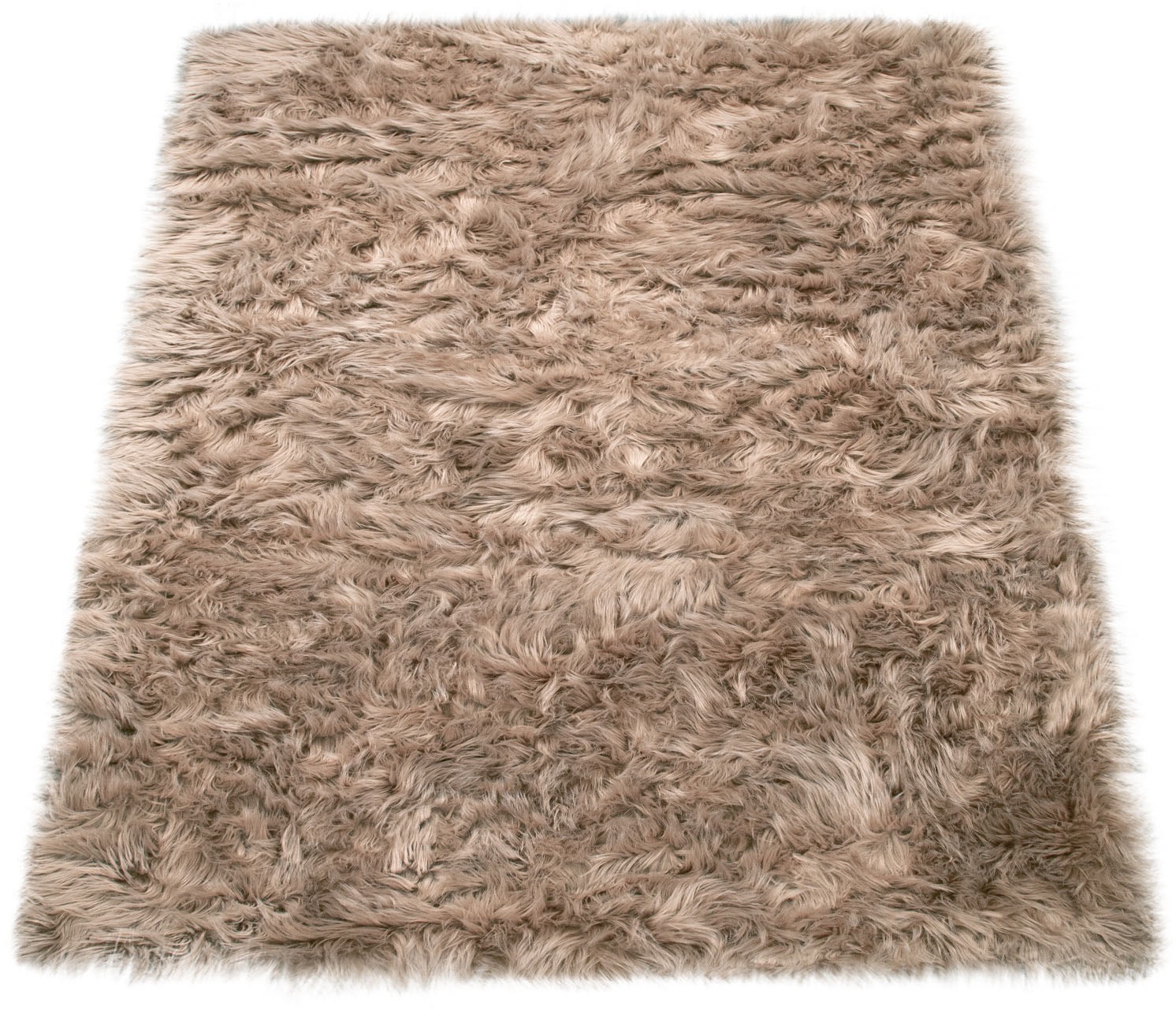 Paco Home Fellteppich »Playa 960«, rechteckig, 64 mm Höhe, Kunstfell, Flokati-Optik, Hochflor, weich und flauschig, Uni-Farben