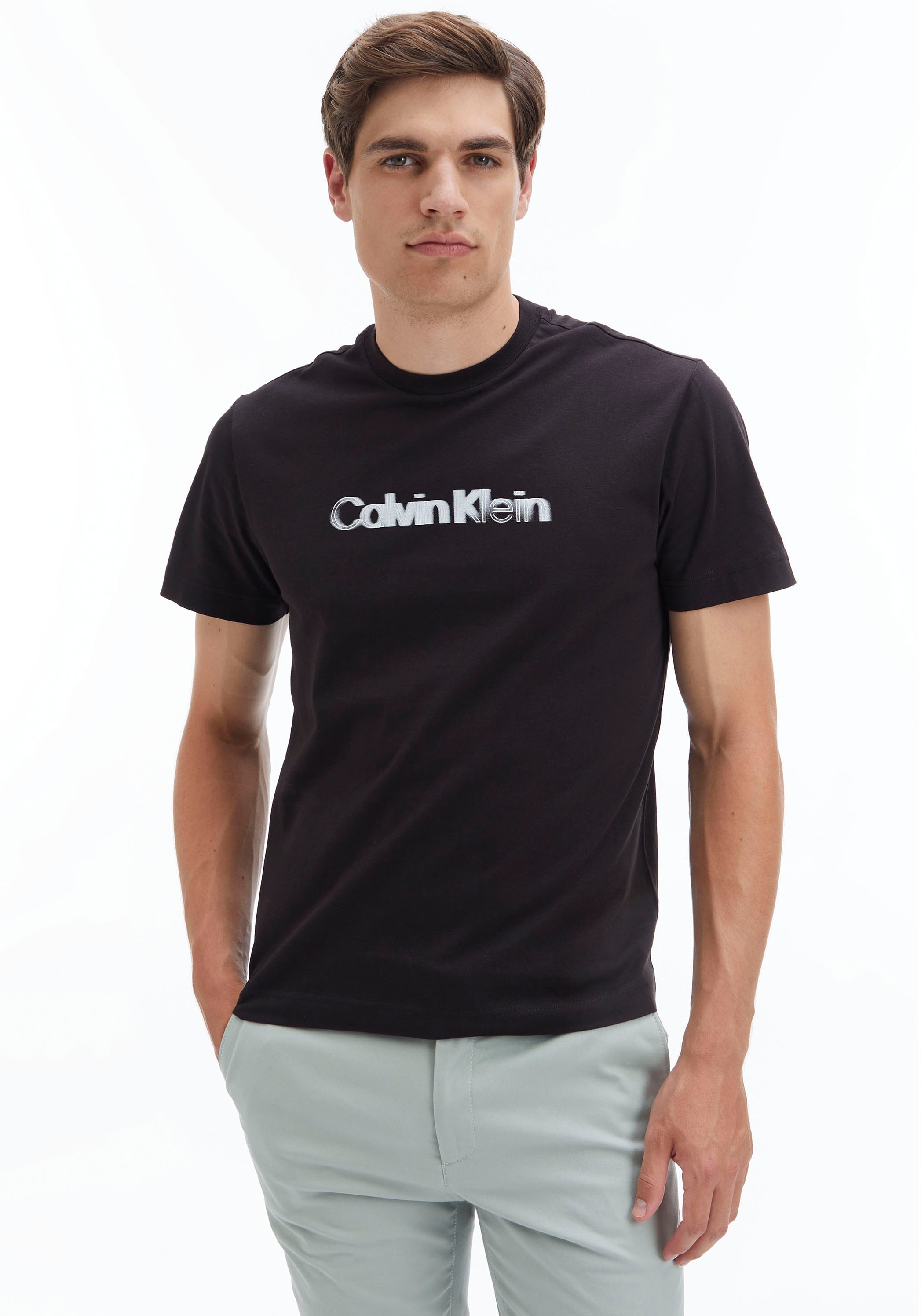 Calvin Klein Logo Calvin auf Klein online der Kurzarmshirt, Brust mit kaufen
