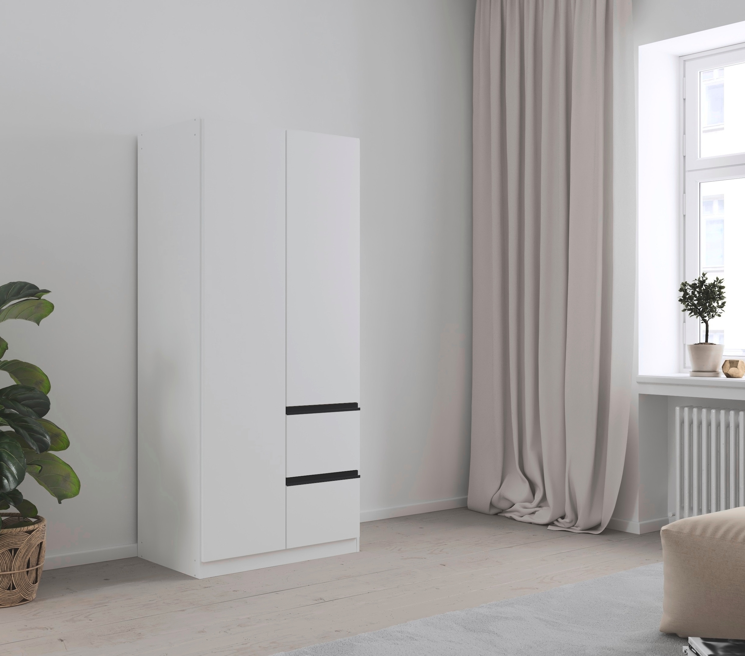 rauch Drehtürenschrank »Kleiderschrank Schrank Garderobe Wäscheschrank COSTA«, Breite 91 cm grifflose Front mit Push-to-Open Funktion MADE IN GERMANY