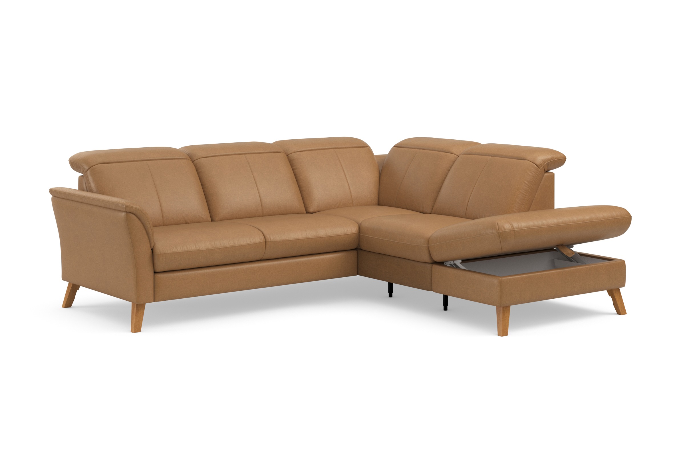 sit&more Ecksofa »Romero L-Form«, wahlweise mit oder ohne TV-Funktion, Bettfunktion, Bettkasten
