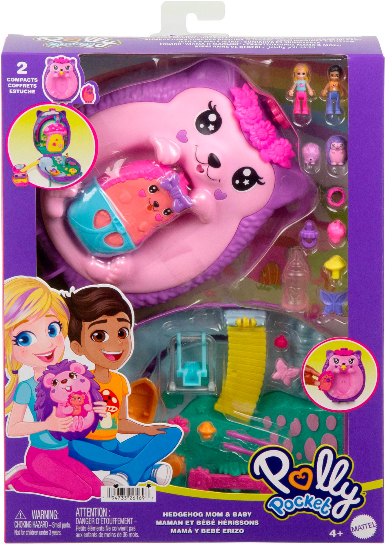 Polly Pocket Spielwelt »Igel-Mama & Baby Schatulle«