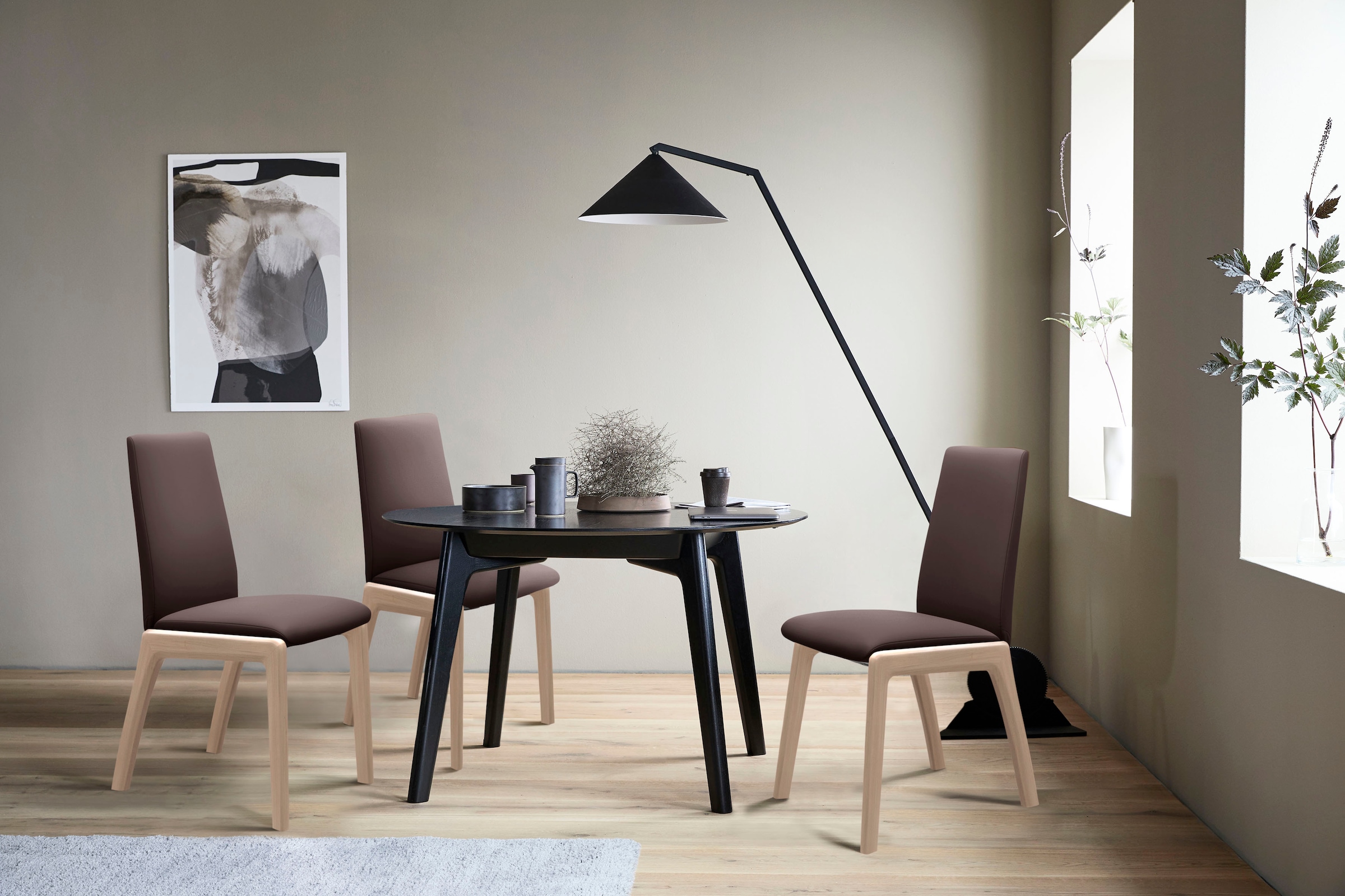 Stressless® Polsterstuhl »Laurel« () Low Back, Größe L, mit abgerundeten Be günstig online kaufen