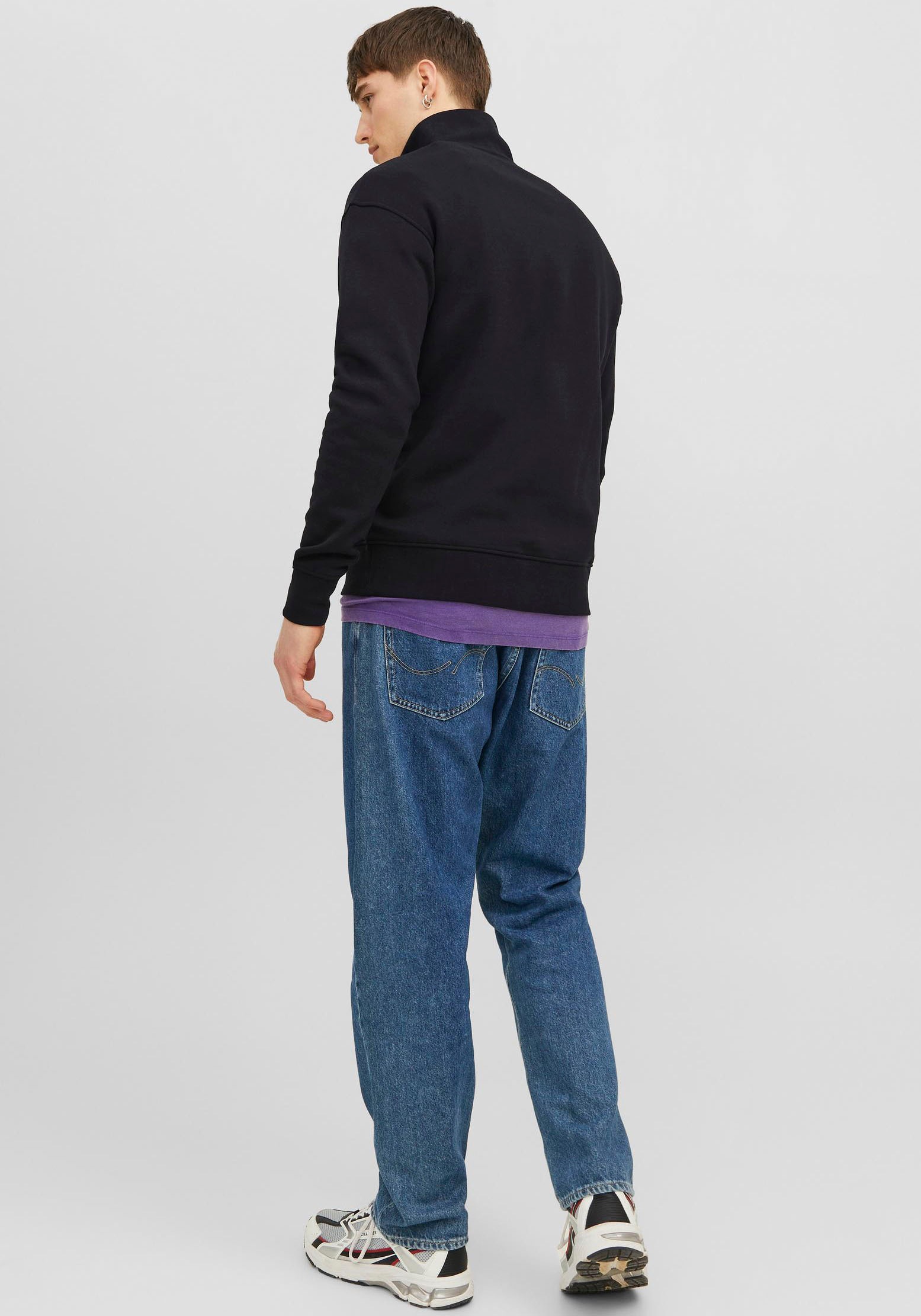 Jack & Jones Sweatshirt »JORVESTERBRO SWEAT QUARTER ZIP HN NOOS«, im Troyer-Look