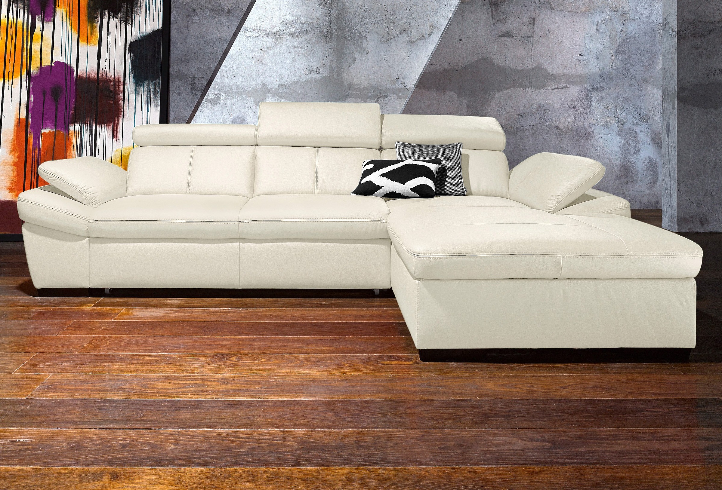 exxpo - sofa fashion Ecksofa »Salerno, Funktionssofa, Breite 280cm, hoher S günstig online kaufen