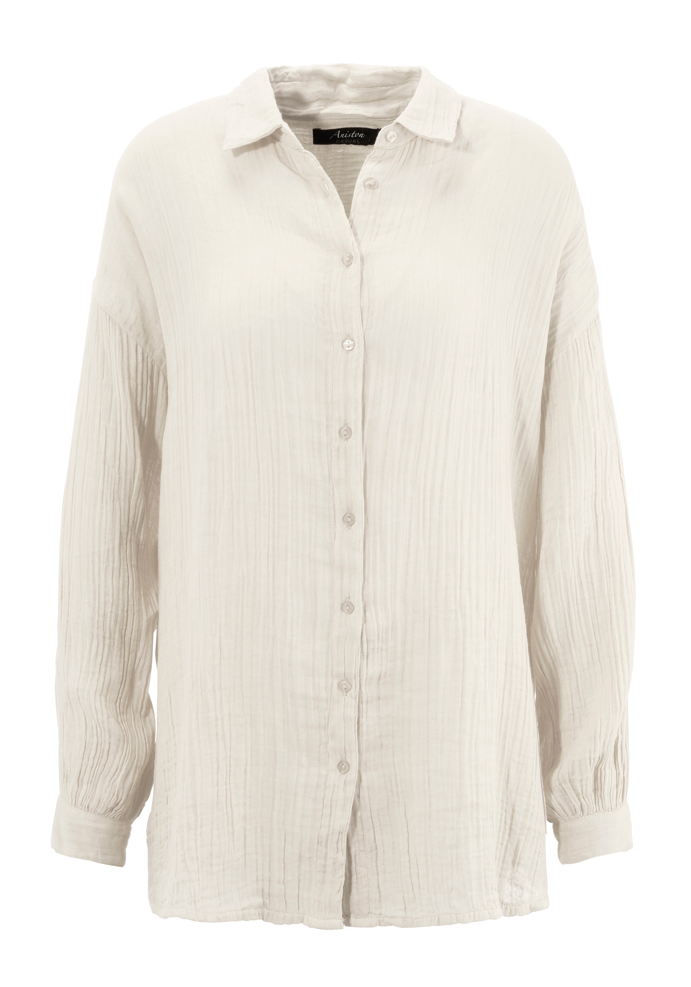 Aniston CASUAL Hemdbluse in trendiger Musselin-Qualität