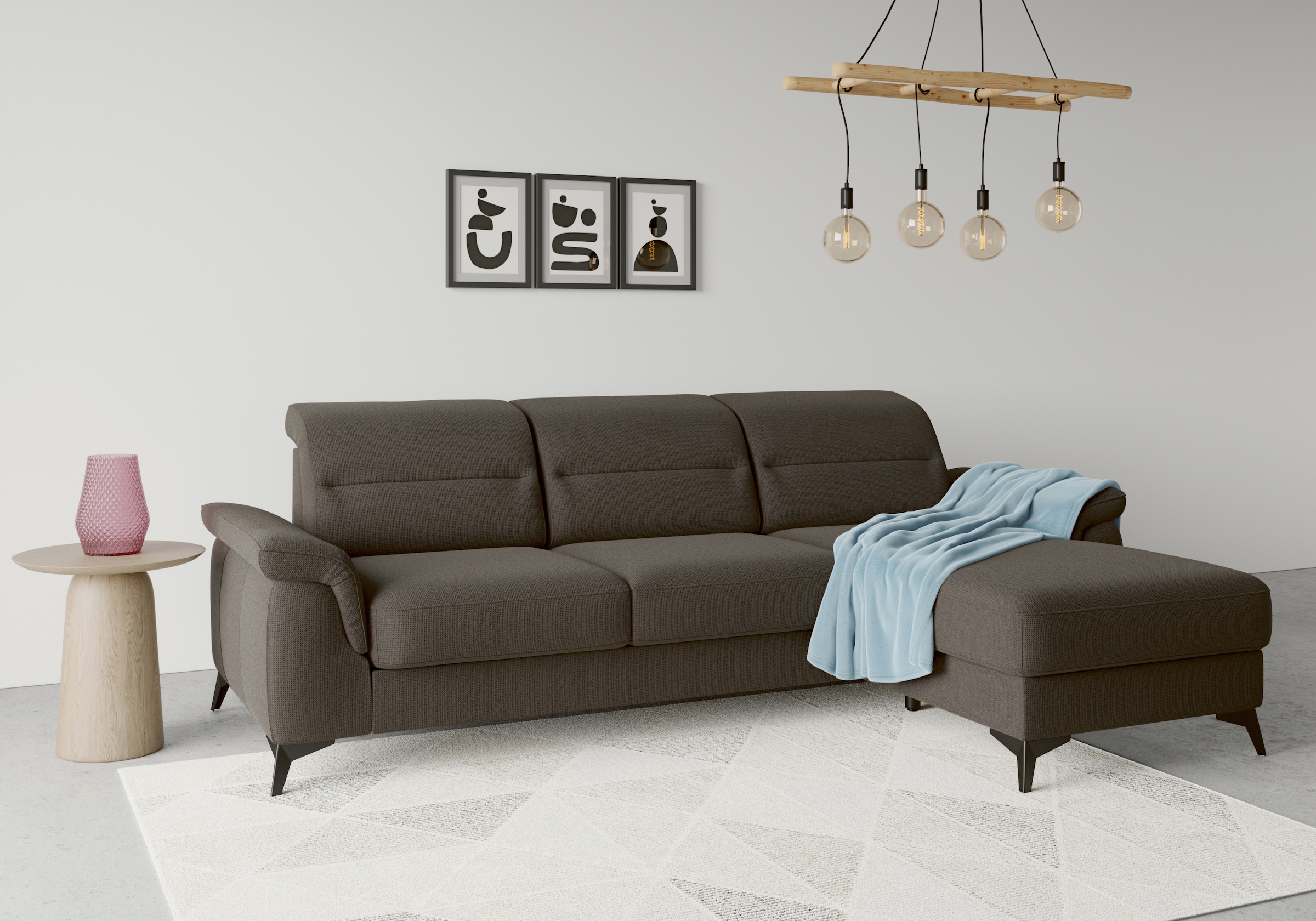 sit&more Ecksofa »Sinatra L-Form« mit Recamiere, optional mit Kopfteilverst günstig online kaufen