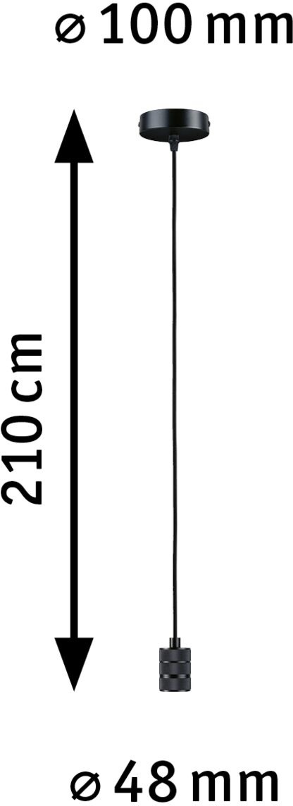 Paulmann Pendelleuchte »Tilla«, 1 flammig, Leuchtmittel E27 | ohne Leuchtmittel, E27, max. 1x60W E27, 230V, Stoff/Metall