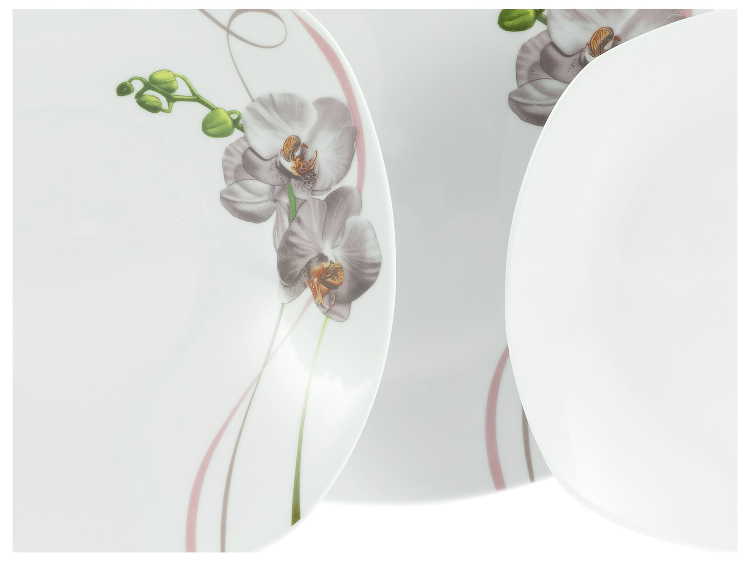 CreaTable Kombiservice »Square Orchidee, Kombi-Service 30-tlg«, (Set, 30 tlg.), Fotorealistische Darstellung