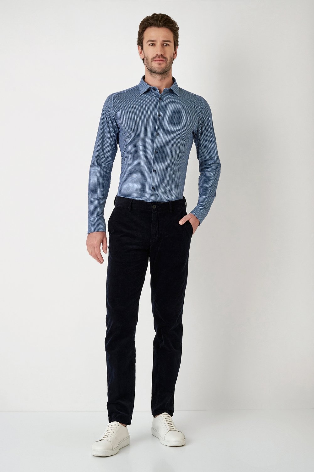 DESOTO Langarmhemd »Jerseyhemd Casual Kent«