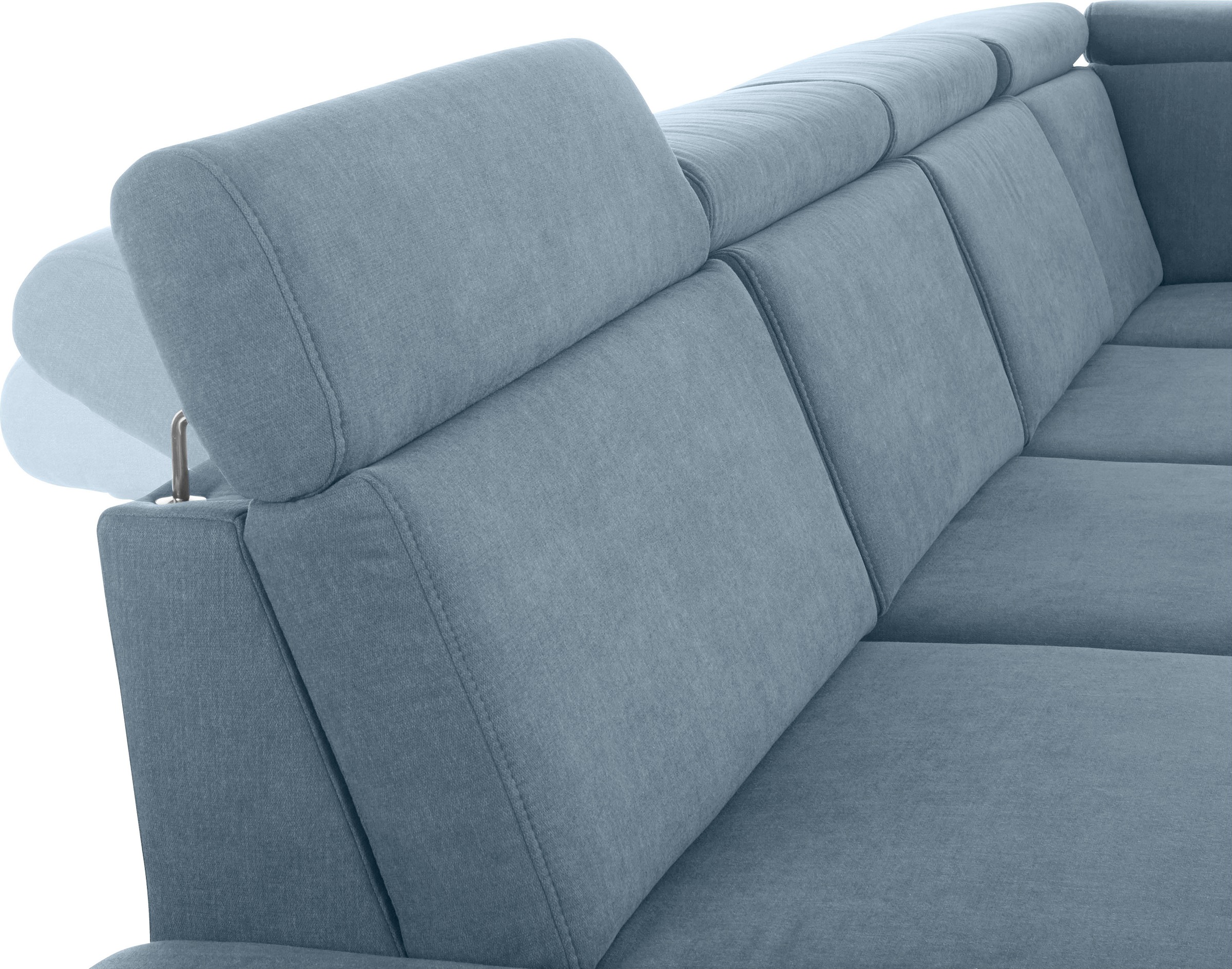 sit&more Wohnlandschaft »Brisbane U-Form«, Fußhöhe 15 cm, inklusive Sitztiefen-, Armteil- und Kopfteilverstellung