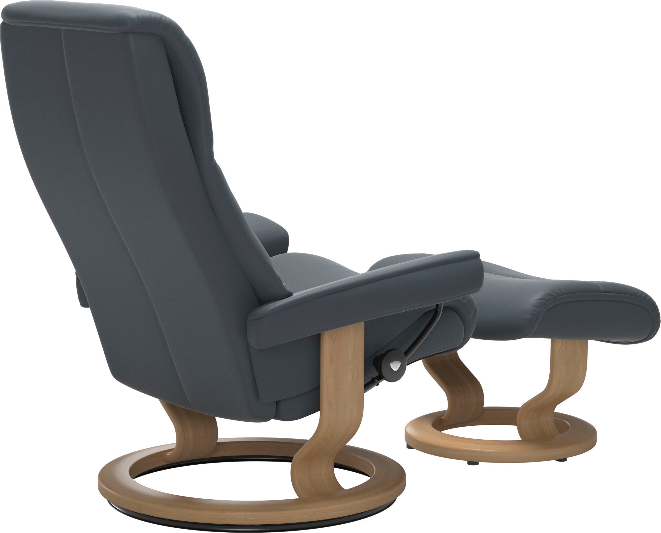 Stressless® Relaxsessel »View«, (Set, Relaxsessel mit Hocker), mit Classic Base, Größe M,Gestell Eiche