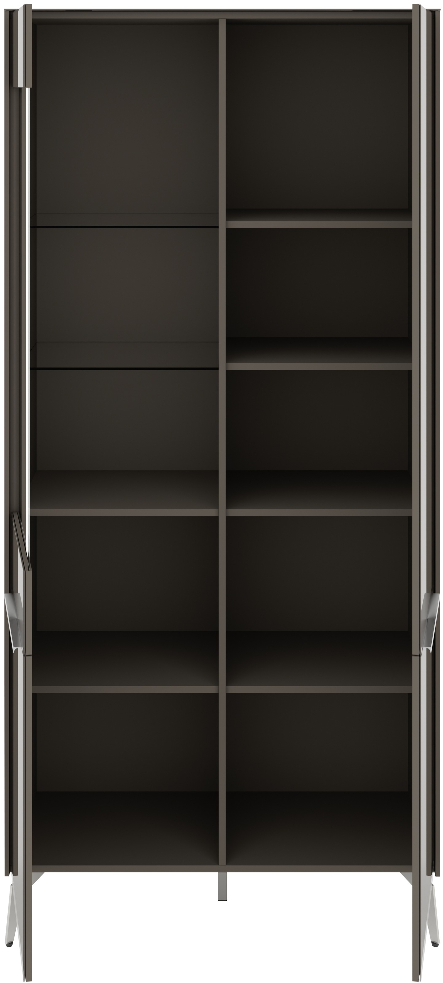 set one by Musterring Standvitrine »Reno« 1 Stk. tlg. Mit Winkelfüßen in diversen Farben, 200 cm Höhe & Farbauswahl