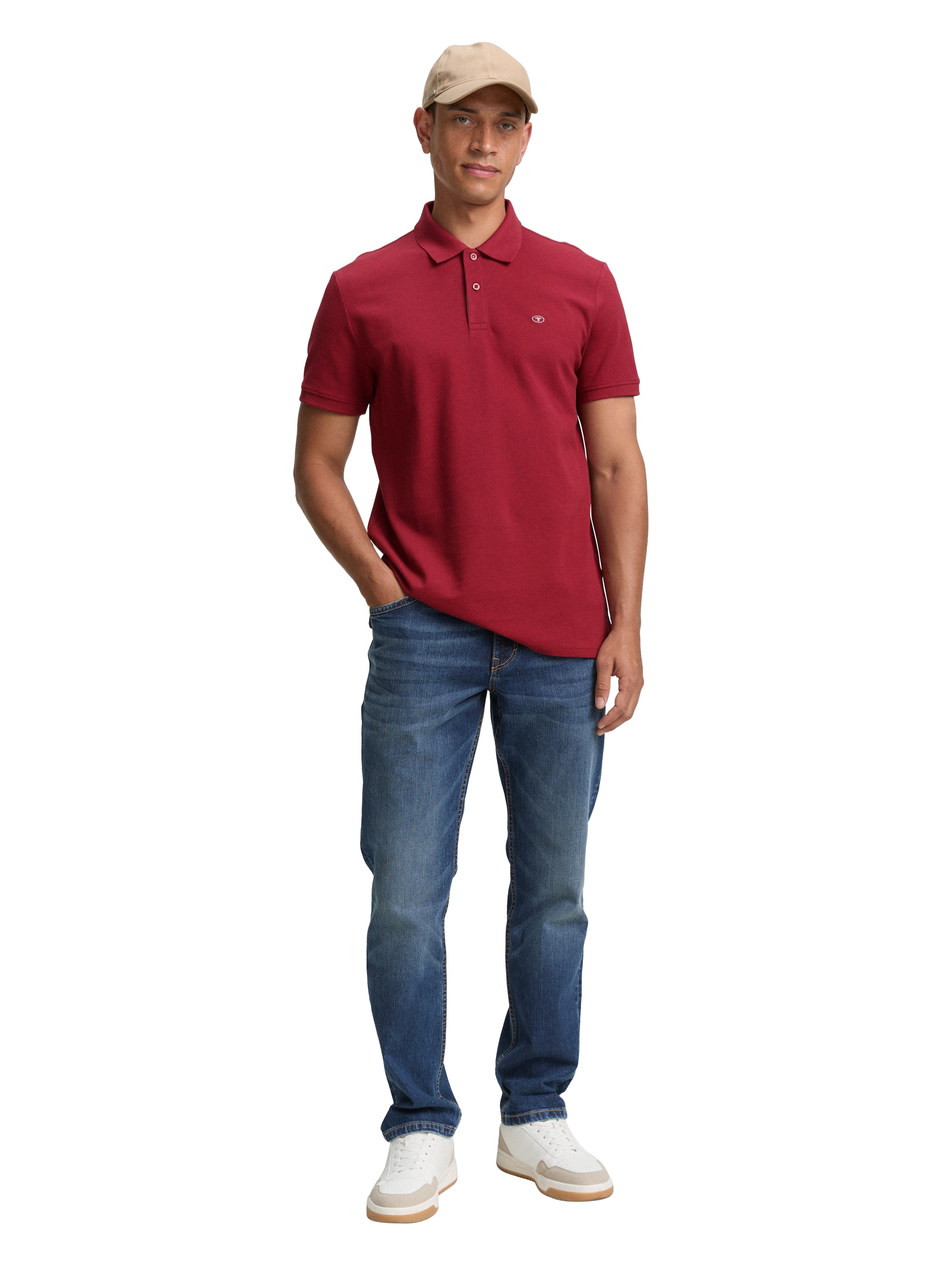 TOM TAILOR Poloshirt, mit farblich hervorgehobener Knopfleiste