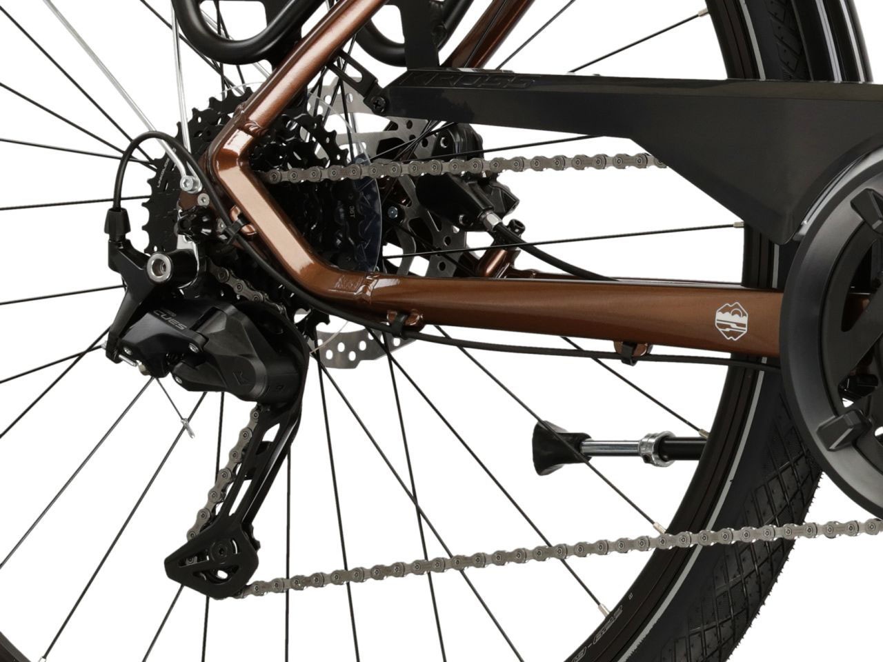 Kross Trekkingrad »Herren-Trekkingrad 28" Trans 5.0 Braun 18 Gänge« 18 Gang Shimano CUES U3020 Schaltwerk Kettenschaltung