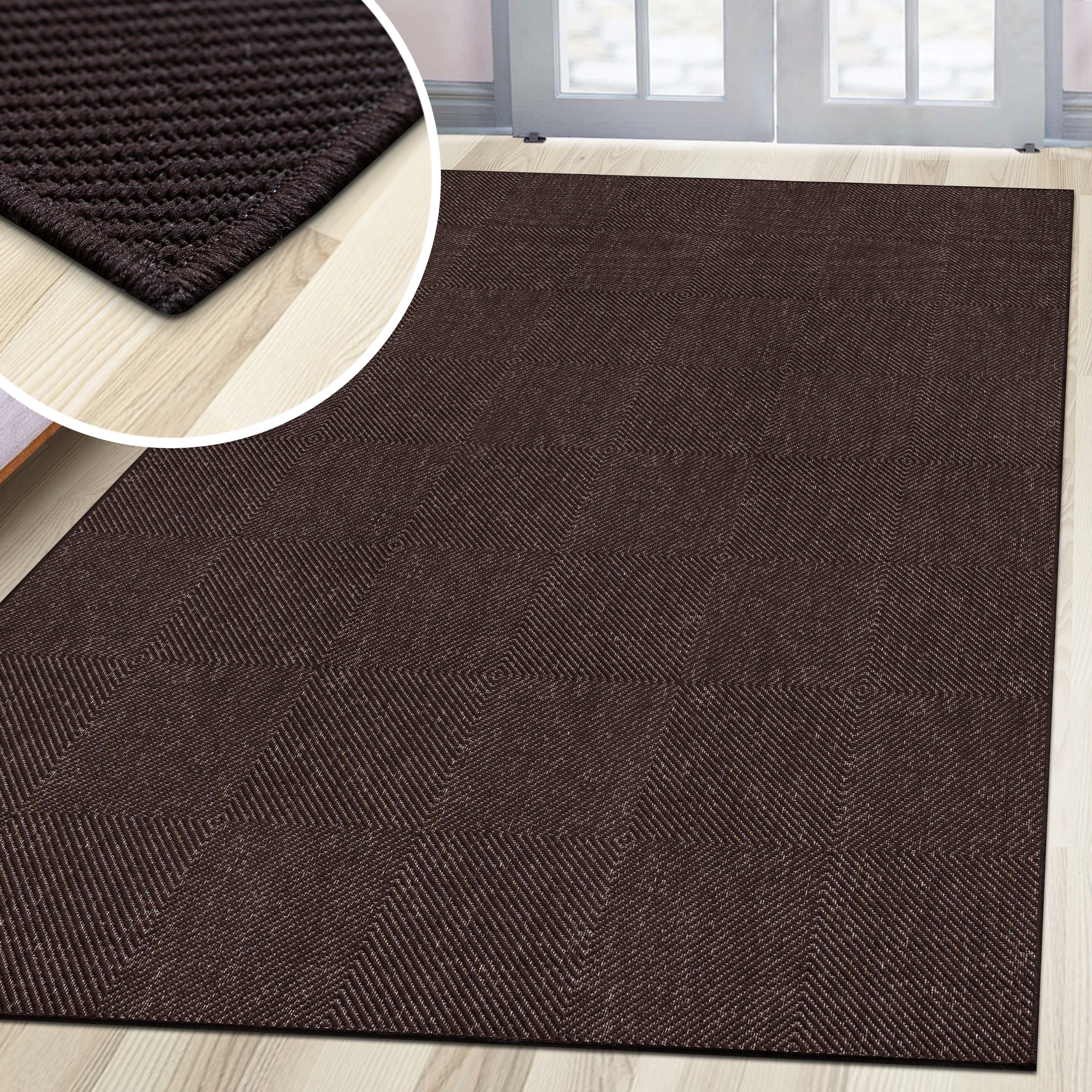 my home Teppich »Anna, auch als Läufer erhältlich«, rechteckig, 3 mm Höhe, In- und Outdoor geeignet, Sisal-Optik, Wetterfest & UV-beständig