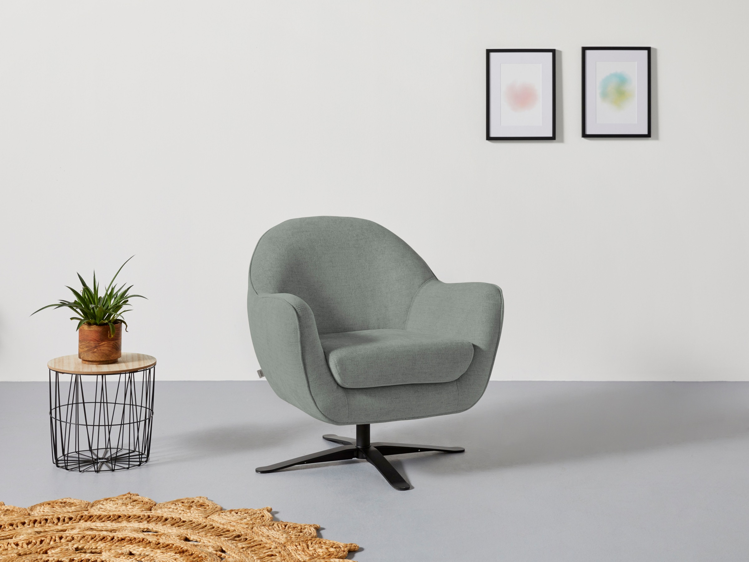 Home affaire Drehsessel »Stavre, Loungesessel mit Drehfunktion« in moderner günstig online kaufen